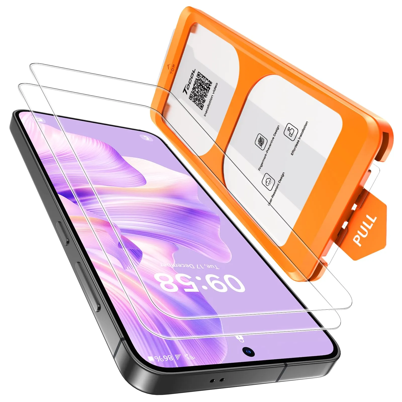 TOCOL Vetro Temperato per Samsung Galaxy S26 6.3 Pollici, 9H, Trasparente, 2 Pezzi - immagine 1