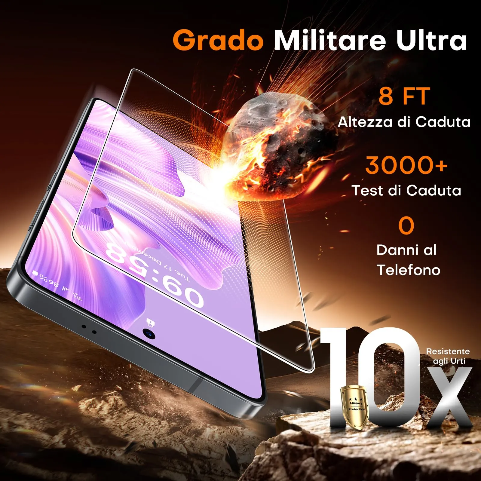 TOCOL Vetro Temperato per Samsung Galaxy S26 6.3 Pollici, 9H, Trasparente, 2 Pezzi - immagine 4
