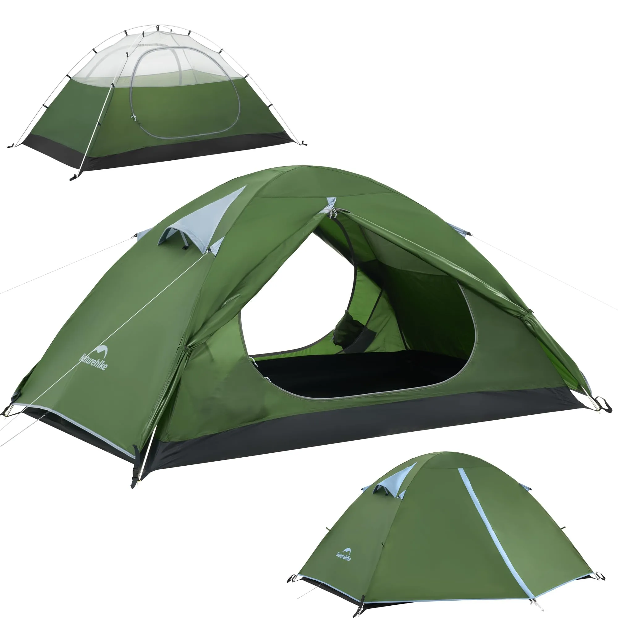 Naturehike Blyk Tenda Ultraleggera a Cupola, 2 Persone, Impermeabile 3000mm, Verde - immagine 1