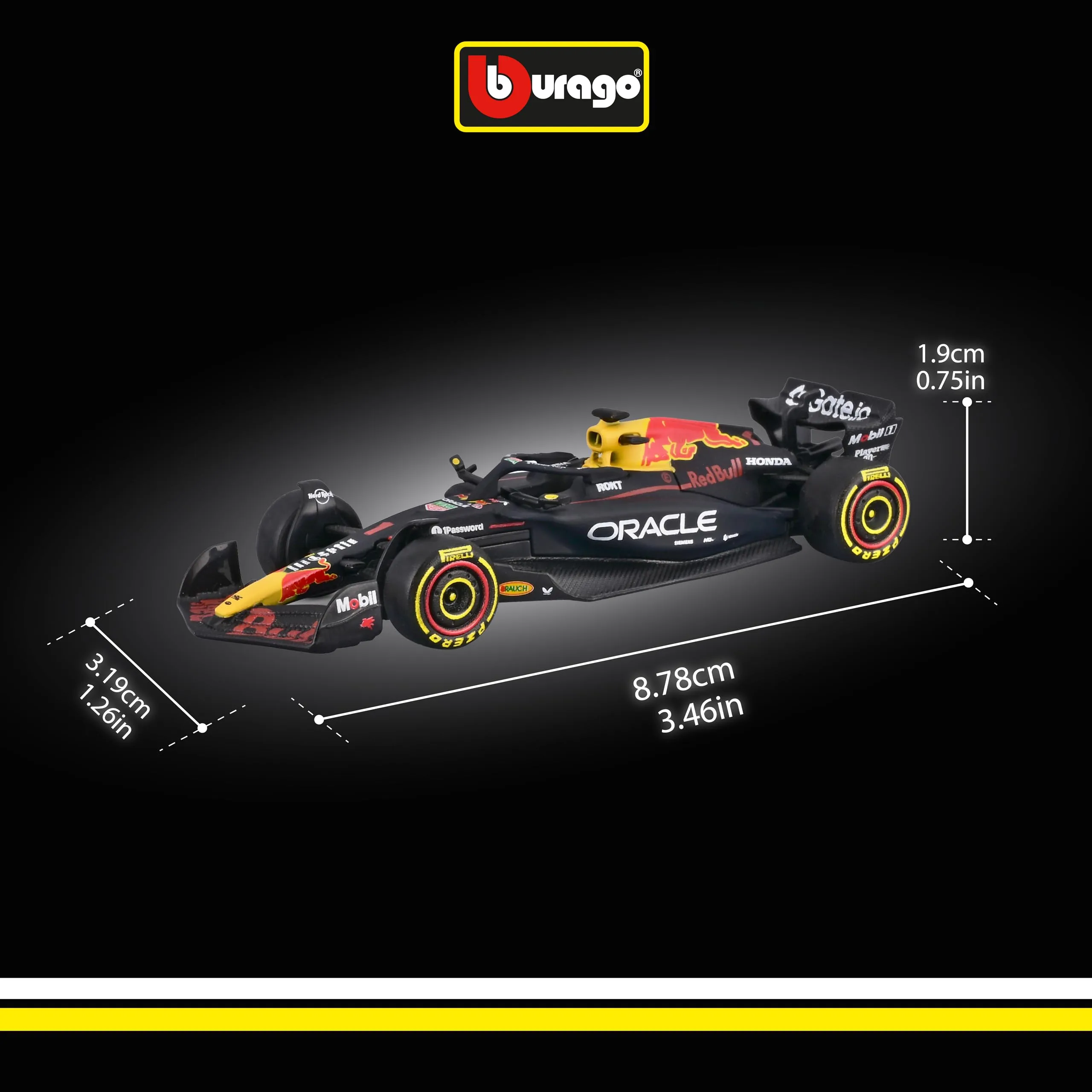 Bburago F1 Red Bull Racing RB21 2025 #1 Max Verstappen, 1:64 Diecast Replica - immagine 3