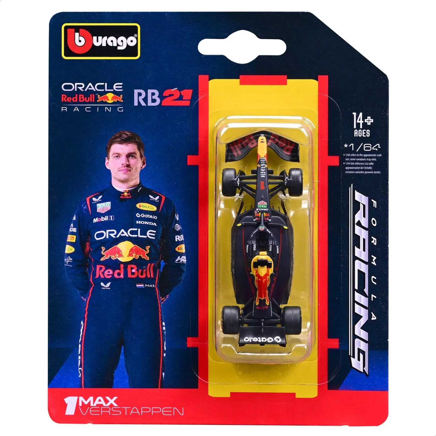 Bburago F1 Red Bull Racing RB21 2025 #1 Max Verstappen, 1:64 Diecast Replica - immagine 6
