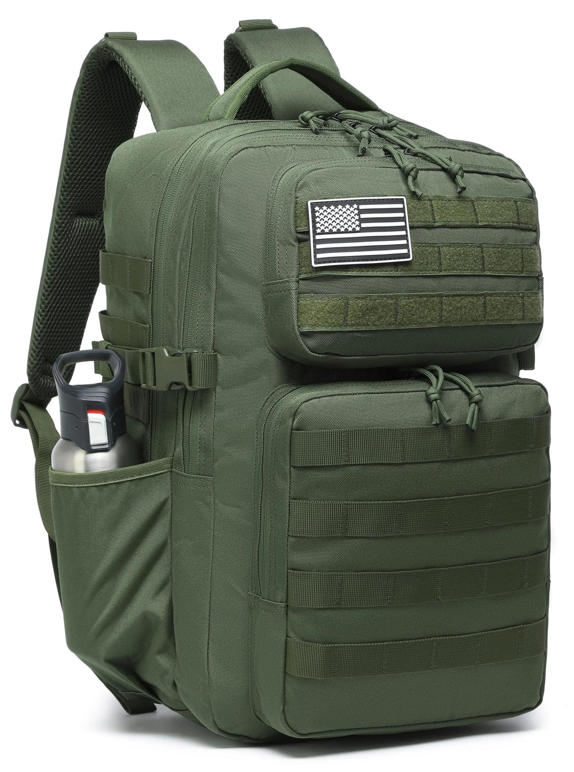 Wotony Zaino Tattico Militare Impermeabile con Sistema Molle, 35L, Verde Militare - immagine 1