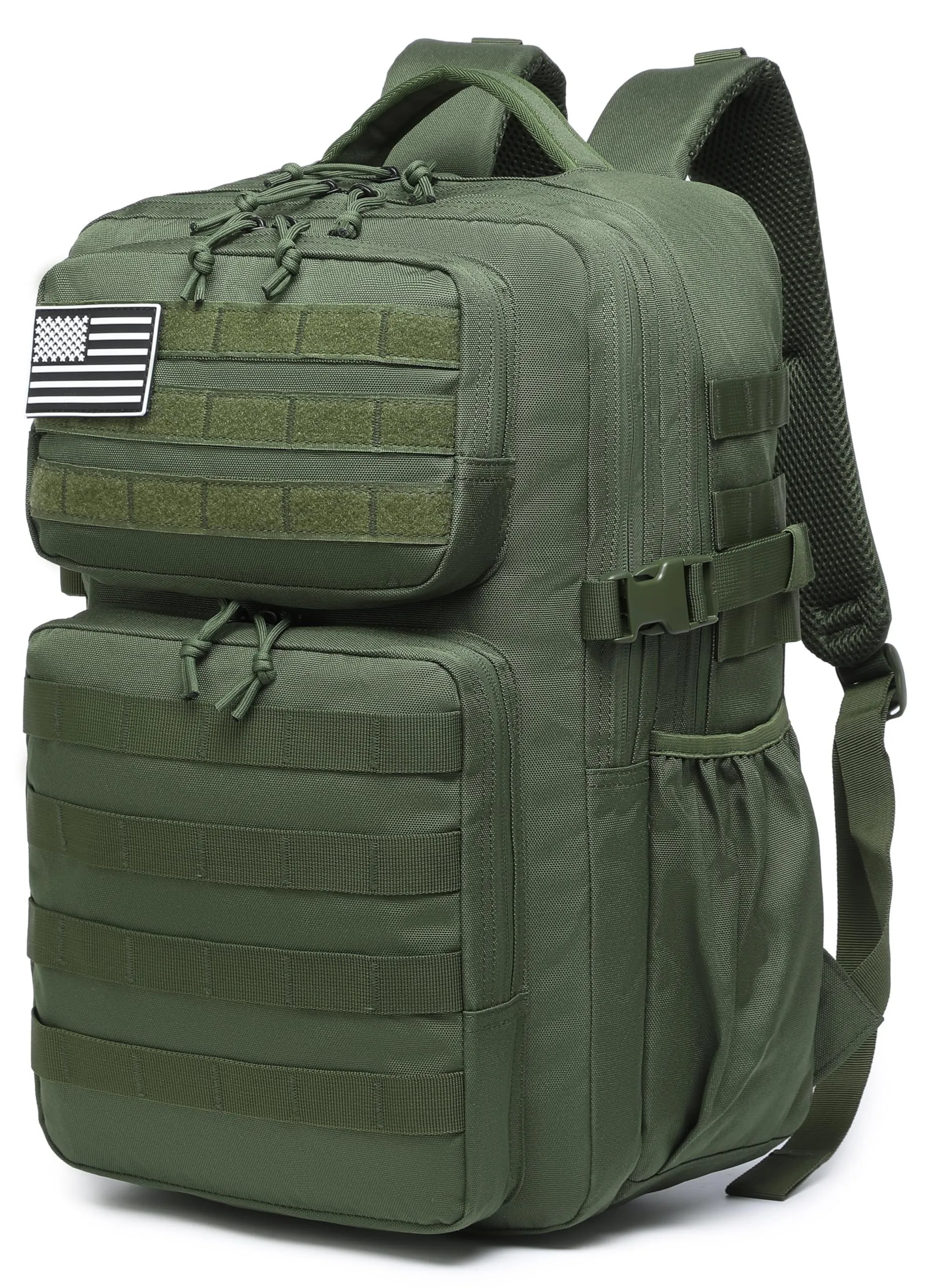 Wotony Zaino Tattico Militare Impermeabile con Sistema Molle, 35L, Verde Militare - immagine 2