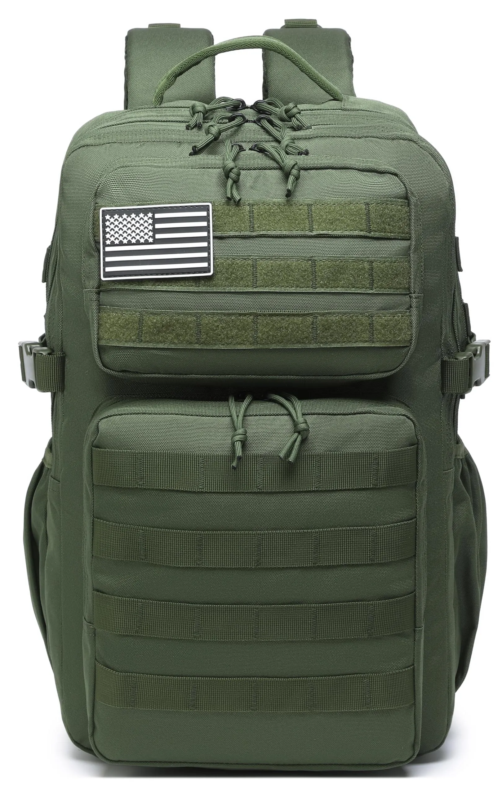 Wotony Zaino Tattico Militare Impermeabile con Sistema Molle, 35L, Verde Militare - immagine 3