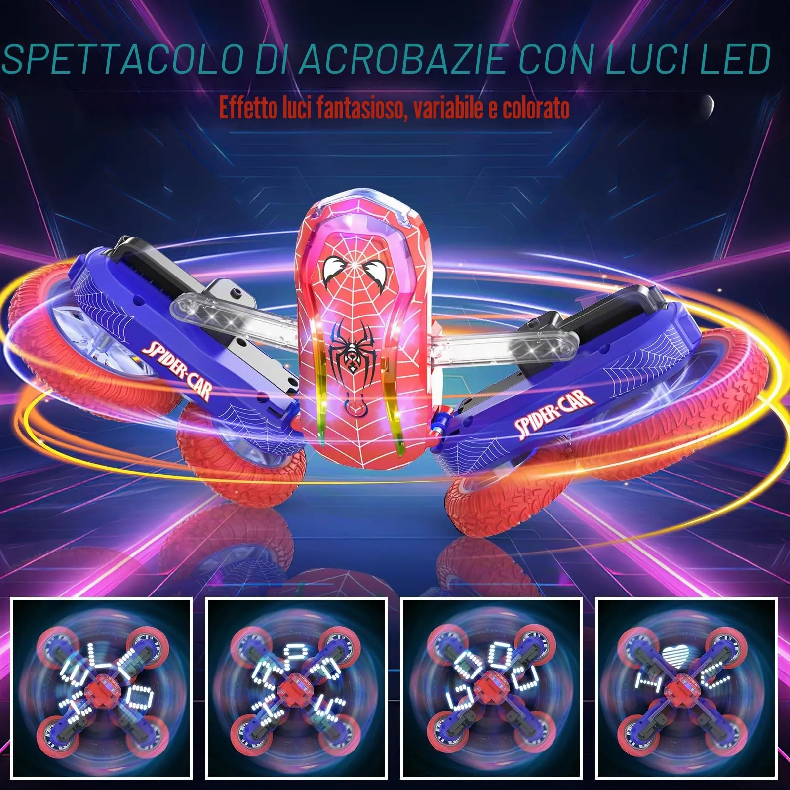 Mieryd Macchinina Radiocomandata Spider per Bambini 5-10 Anni - immagine 3