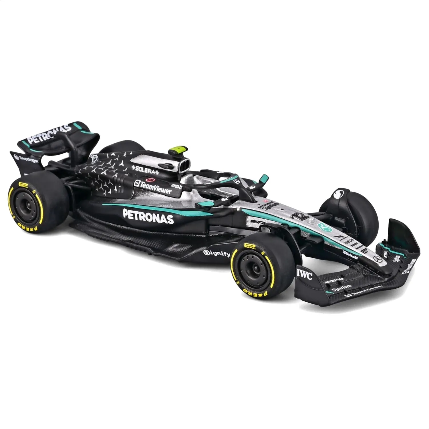 Bburago Mercedes-AMG F1 W16 2025 #12 Antonelli 1:64 Diecast Model - immagine 2