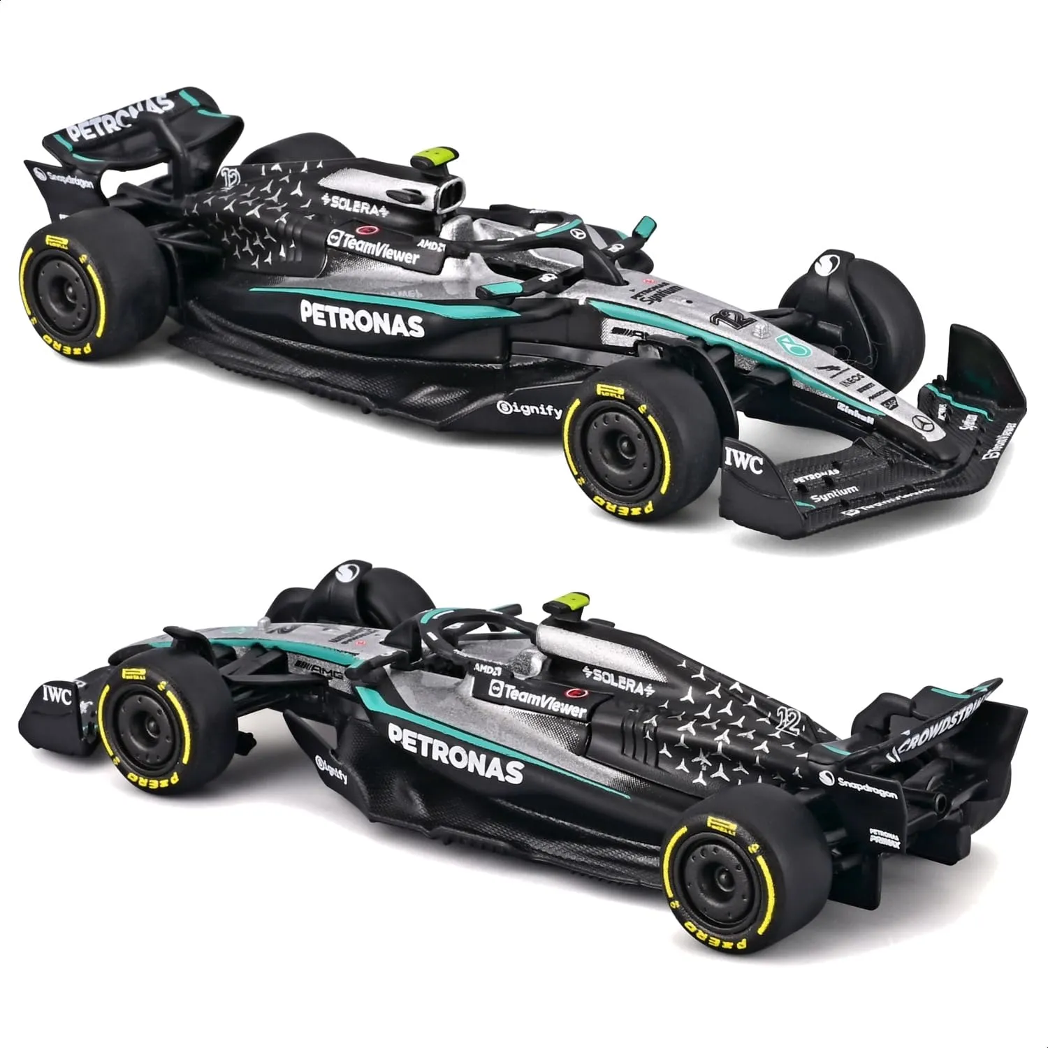 Bburago Mercedes-AMG F1 W16 2025 #12 Antonelli 1:64 Diecast Model - immagine 5