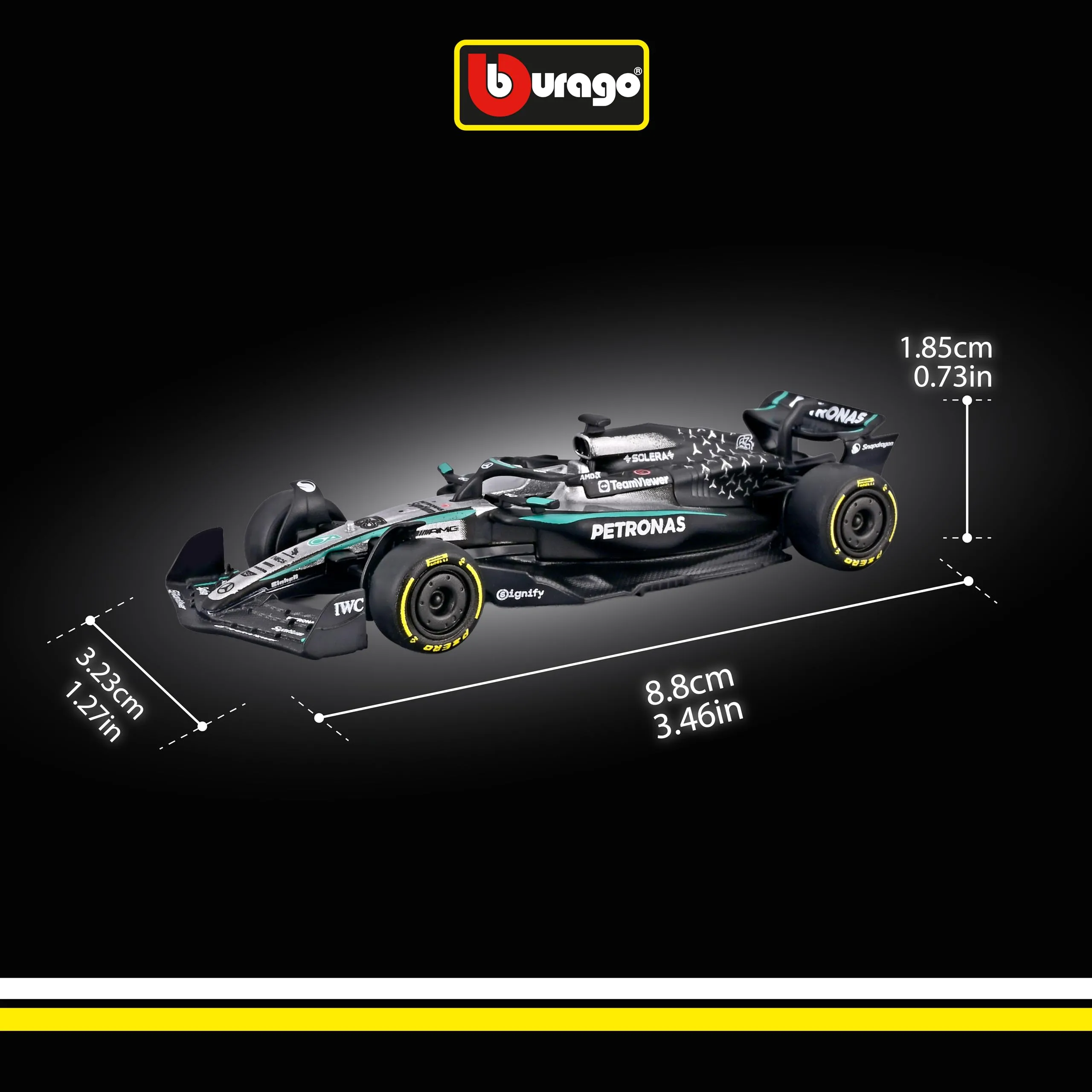 Bburago Mercedes-AMG F1 W16 2025 #63 George Russell 1:64 Diecast Model - immagine 5