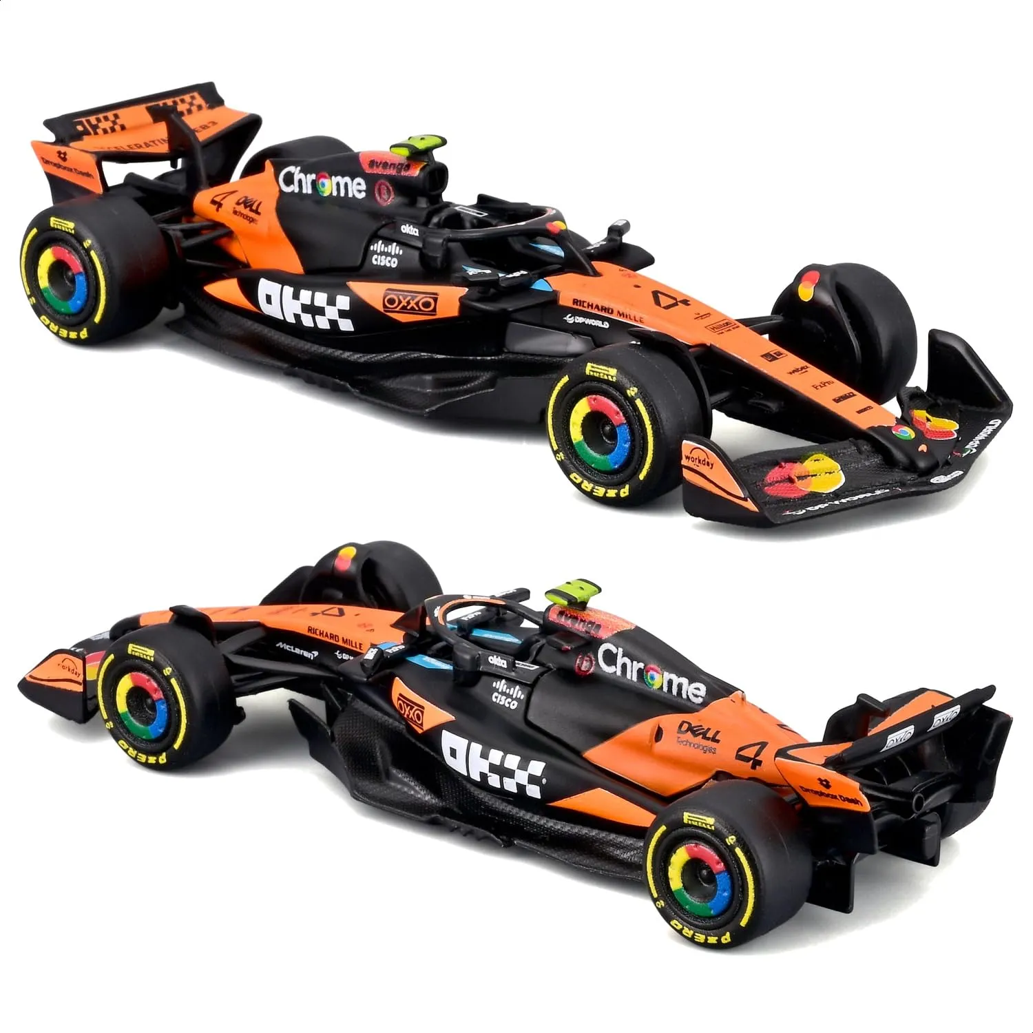 Bburago McLaren F1 MCL39 2025 #4 Lando Norris 1:64 Diecast Model Car - immagine 5