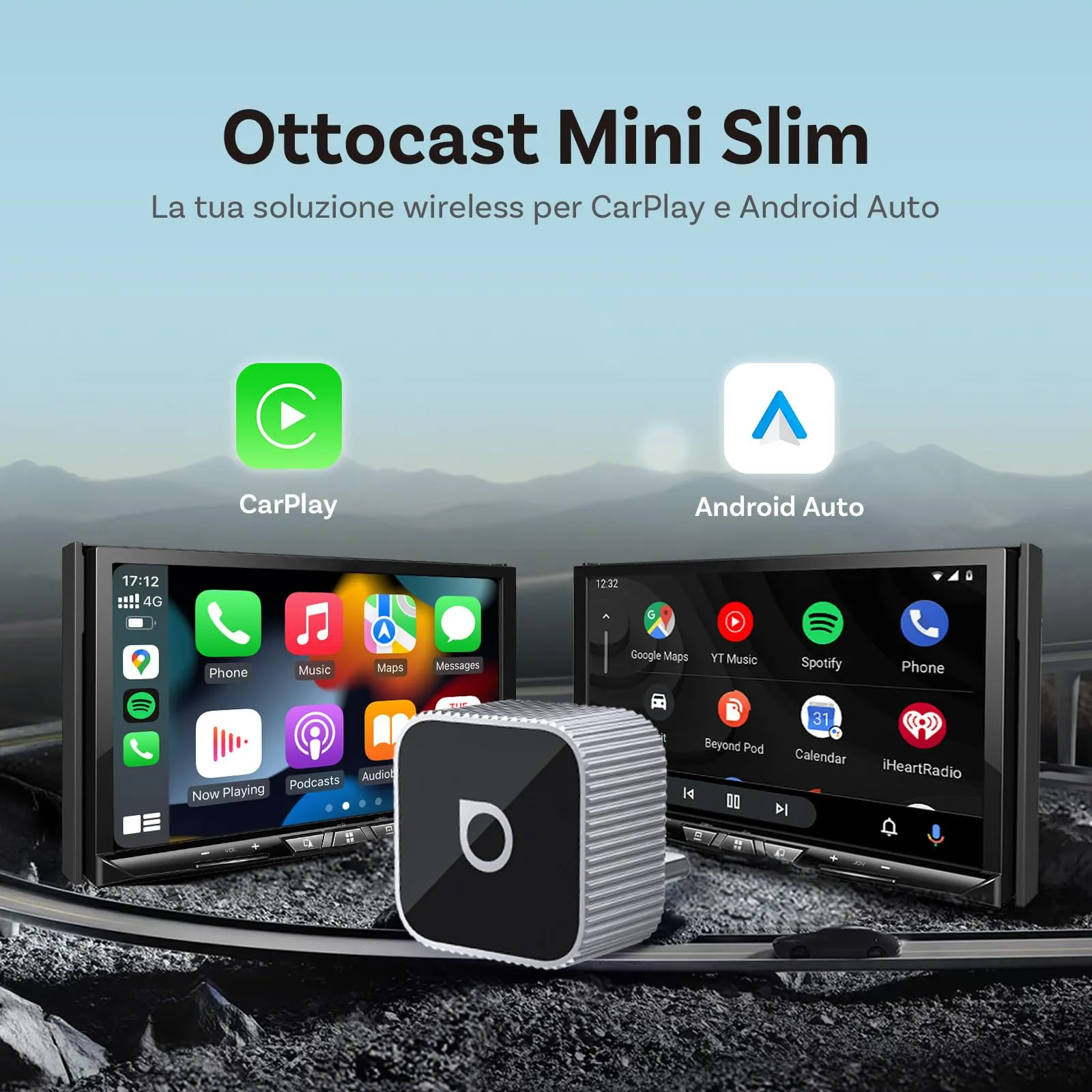 OTTOCAST 2 in 1 Wireless CarPlay and Android Auto Adapter 2026 - immagine 2