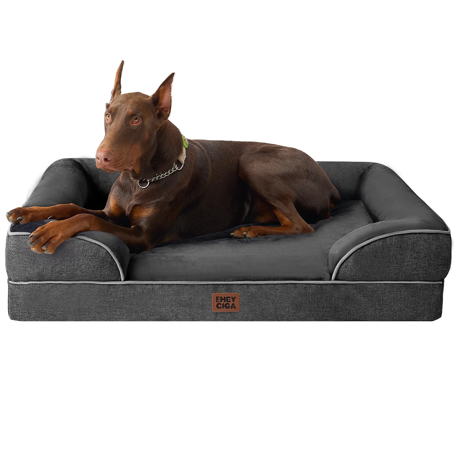 EHEYCIGA Cuccia Cane Interno Taglia XL, 122x89x20cm, Grigio Scuro - immagine 1
