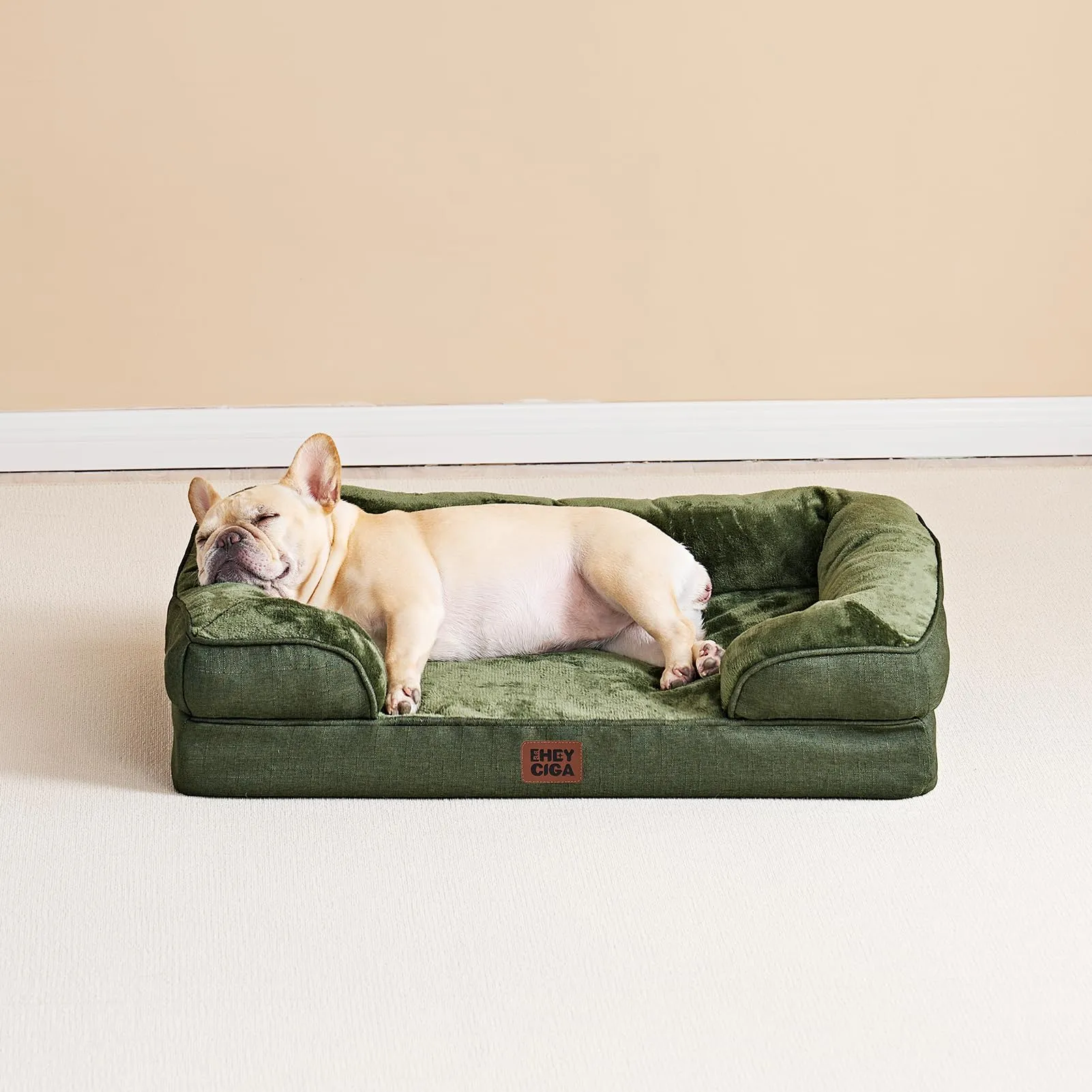 EHEYCIGA Cuccia Cane Interno Taglia XL, 122x89x20cm, Verde Scuro - immagine 9