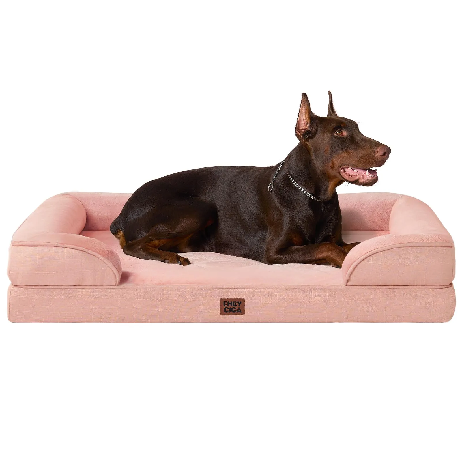 EHEYCIGA Cuccia Cane Interno Taglia XL, 122x89x20cm, Rosa - immagine 1