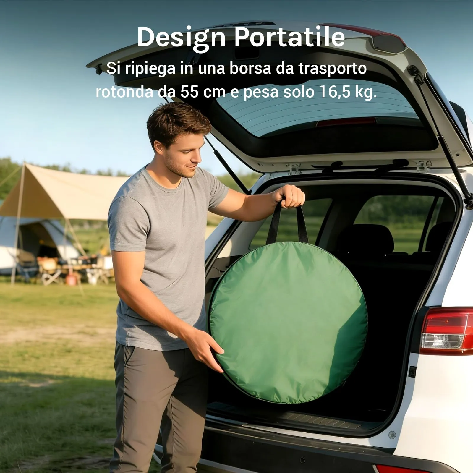 Wolfwise Tenda Doccia Campeggio Pop-Up, Spogliatoio Portatile e Pieghevole - immagine 6