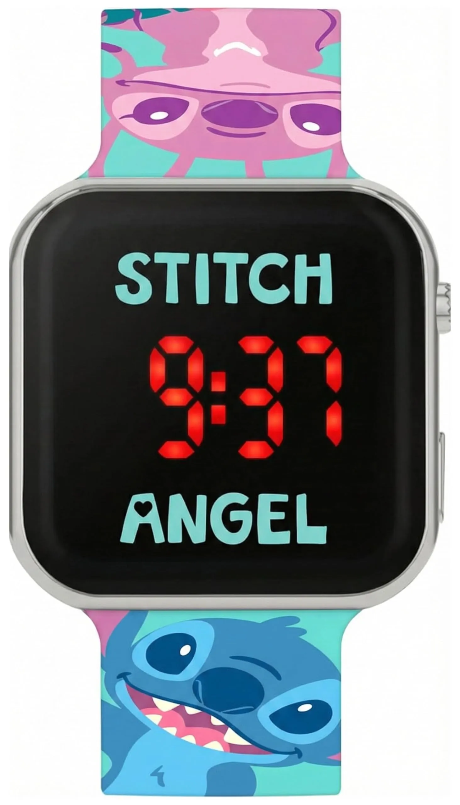 Clondo Orologio da Polso Digitale LED per Bambina Stitch, Funzione Data, Formato 12/24 Ore - immagine 1