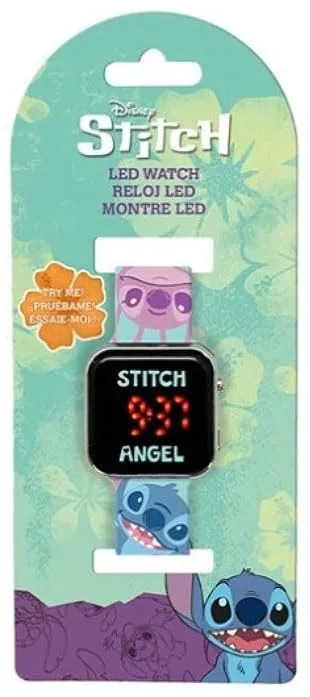 Clondo Orologio da Polso Digitale LED per Bambina Stitch, Funzione Data, Formato 12/24 Ore - immagine 3