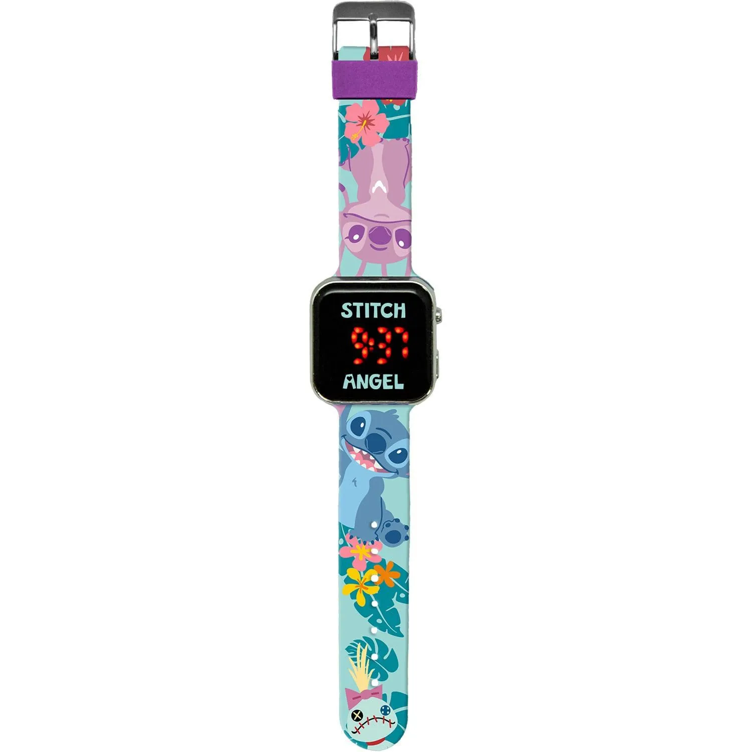 Clondo Orologio da Polso Digitale LED per Bambina Stitch, Funzione Data, Formato 12/24 Ore - immagine 4