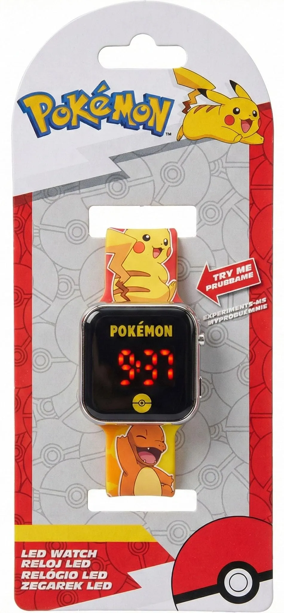 Clondo Orologio da Polso Digitale LED per Bambini Pokemon, Multicolore - immagine 3