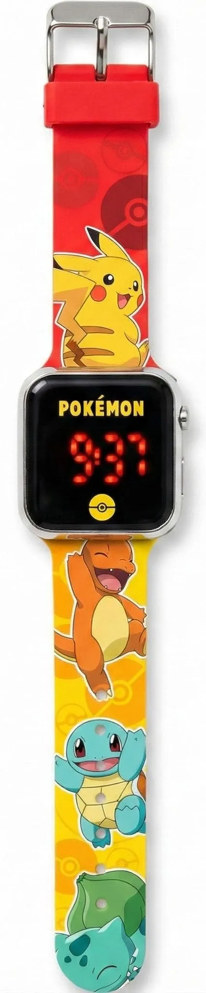 Clondo Orologio da Polso Digitale LED per Bambini Pokemon, Multicolore - immagine 4