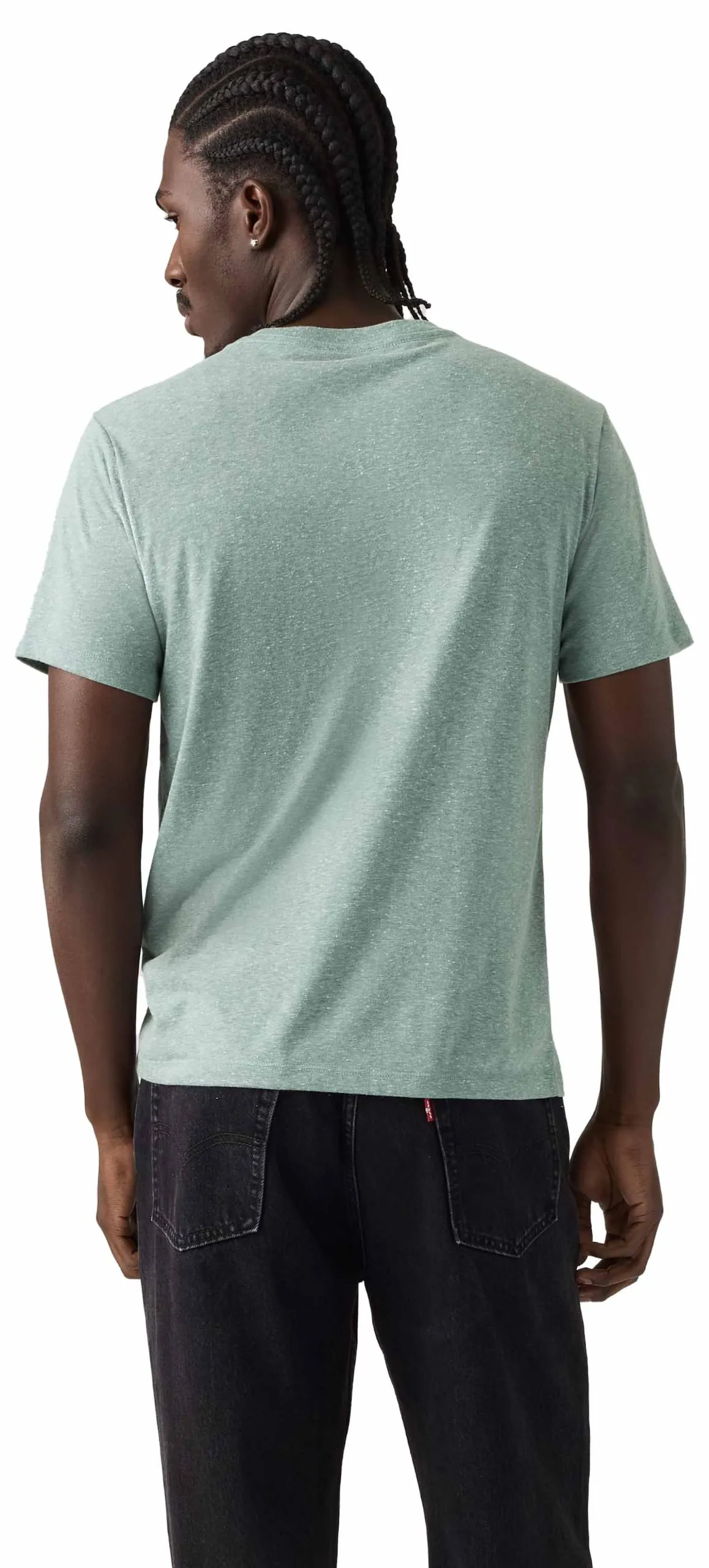 Levi's Men's Crew Neck T-Shirt - Ssnl Serif Stormy Sea, S - immagine 4
