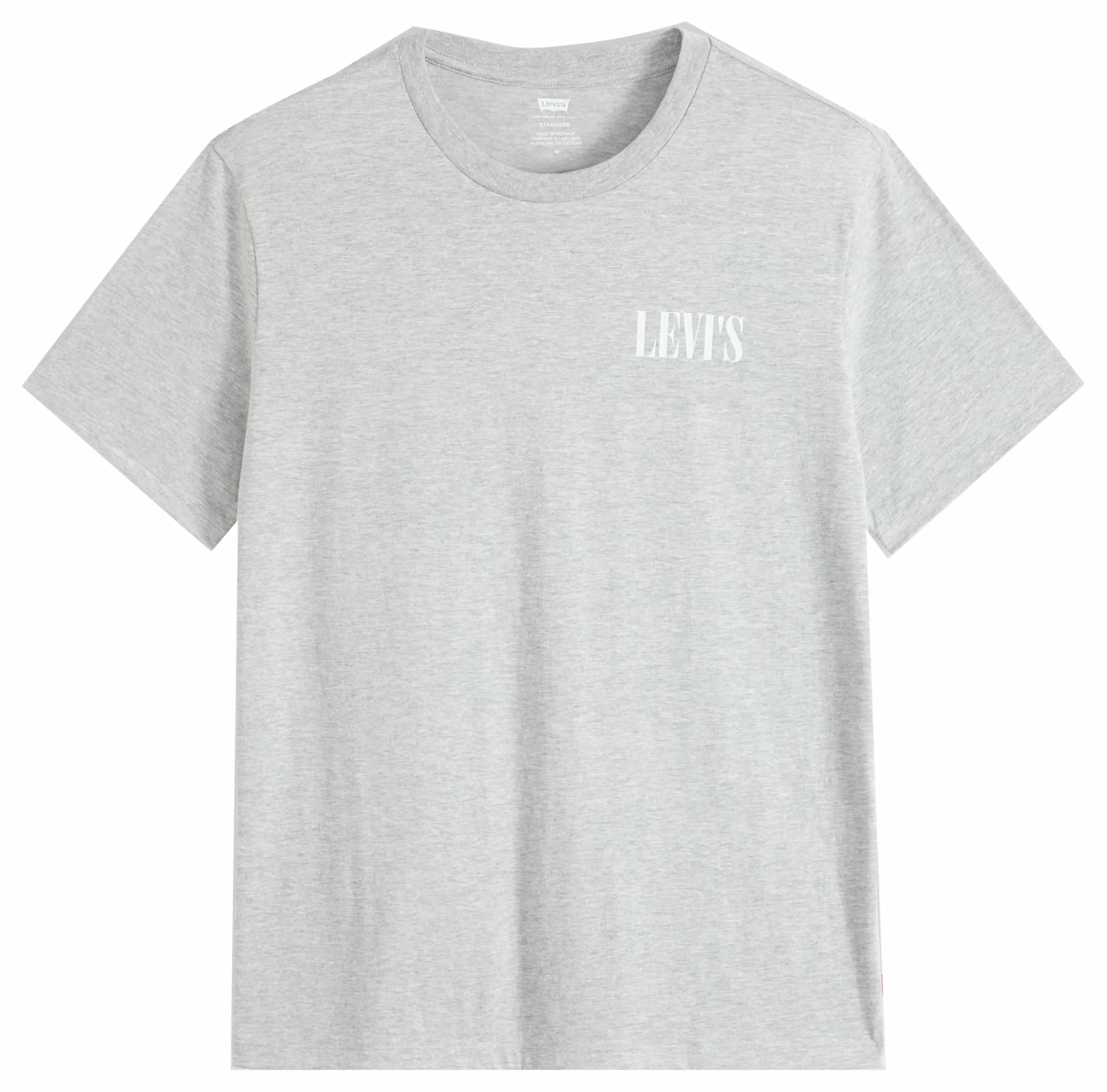 Levi's Men's Crew Neck T-Shirt, Mid Tone Heather Grey, L - immagine 5