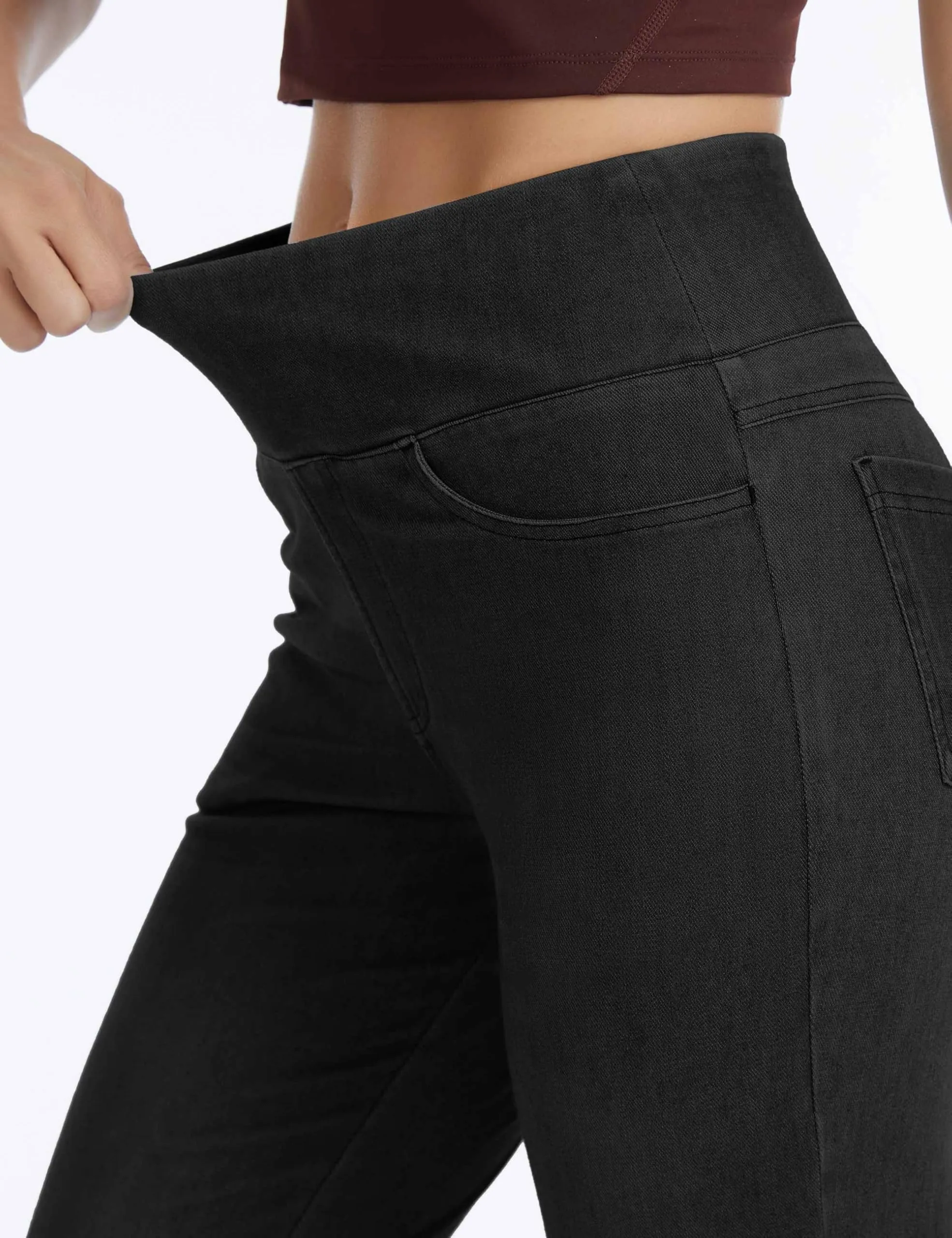The Gym People Jeans Bootcut Donna Vita Alta Stretch Jeggings Zampa - immagine 4