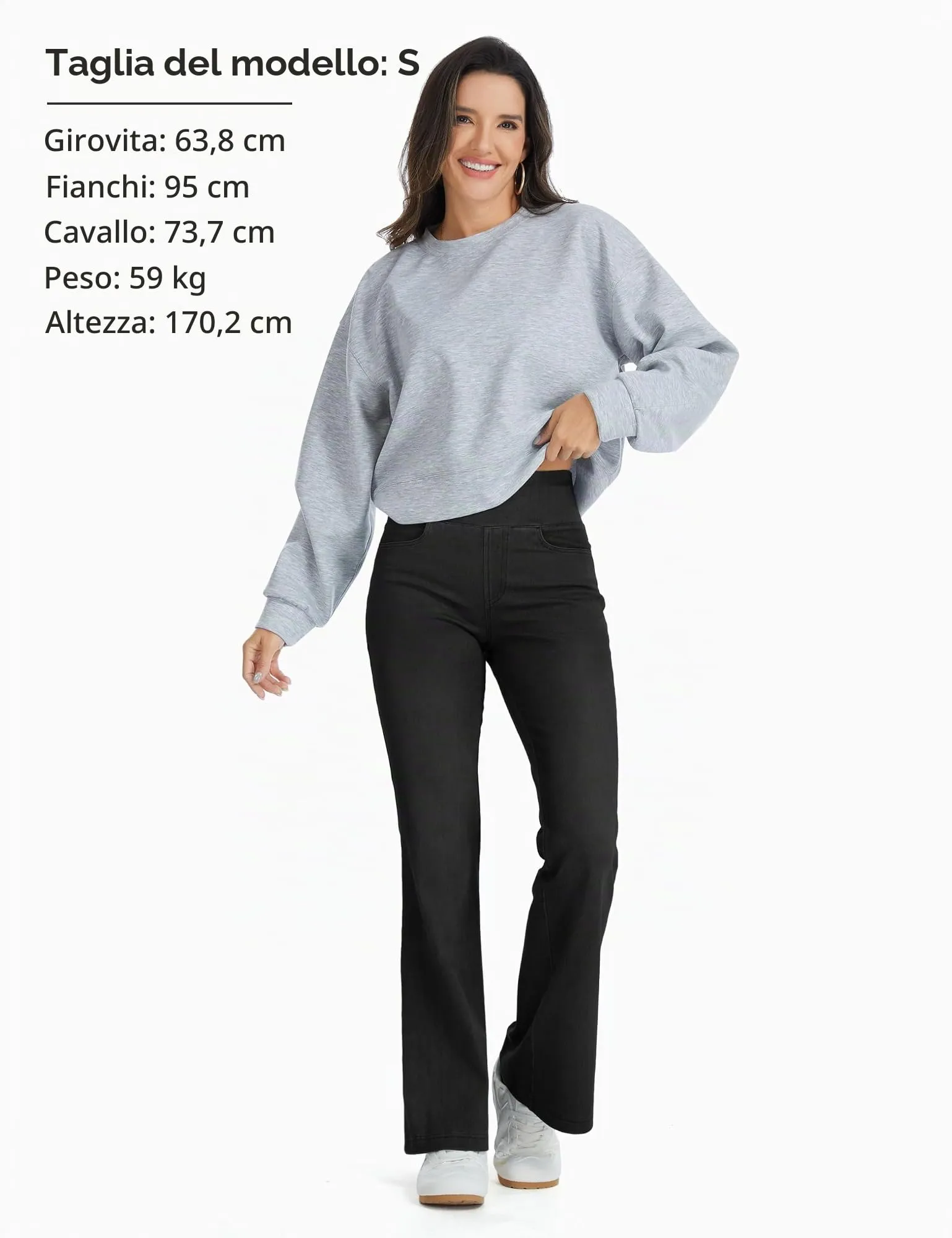 The Gym People Jeans Bootcut Donna Vita Alta Stretch Jeggings Zampa - immagine 6