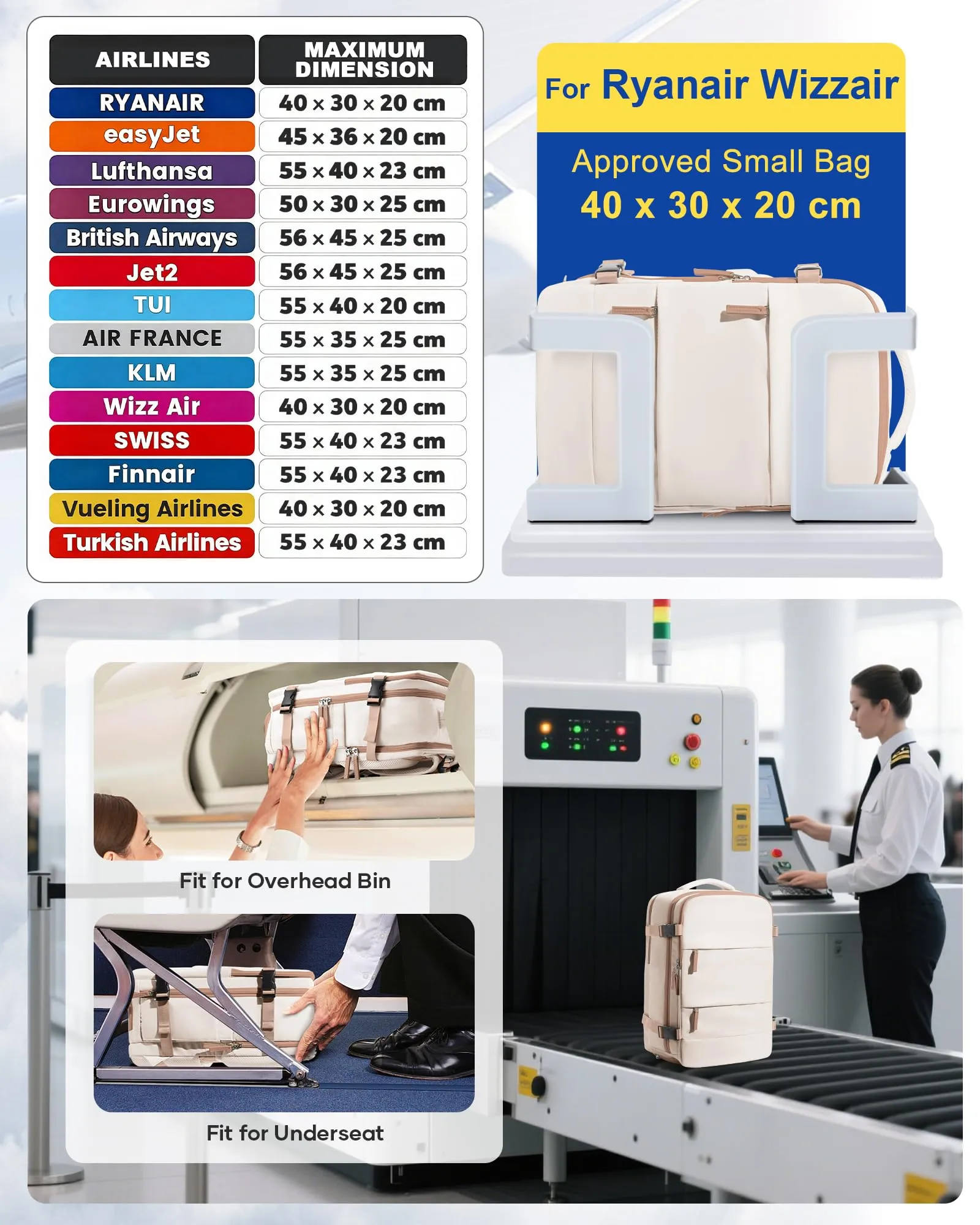 SZLX Zaino da Viaggio Sottovuoto con Pompa, Bagaglio a Mano 40x30x20 per Ryanair, Wizzair, Easyjet, Compatibile con Laptop 14 Pollici, con Porta Scarpe - immagine 3