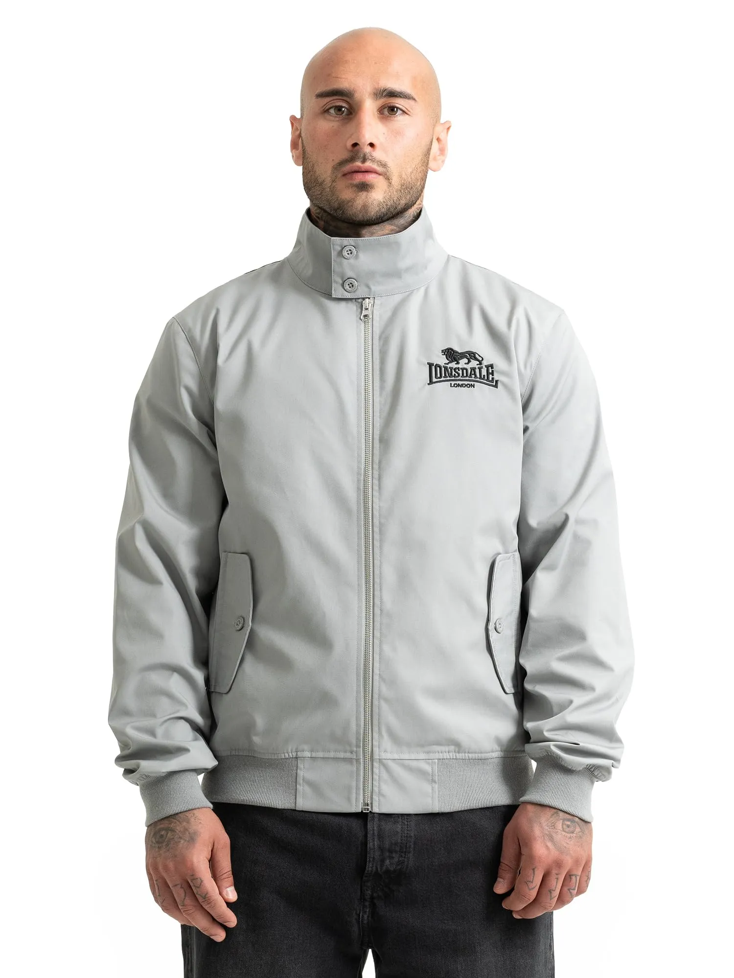 Lonsdale Giacca da uomo Classic, Slim Fit, grigio/nero, 3XL - immagine 1