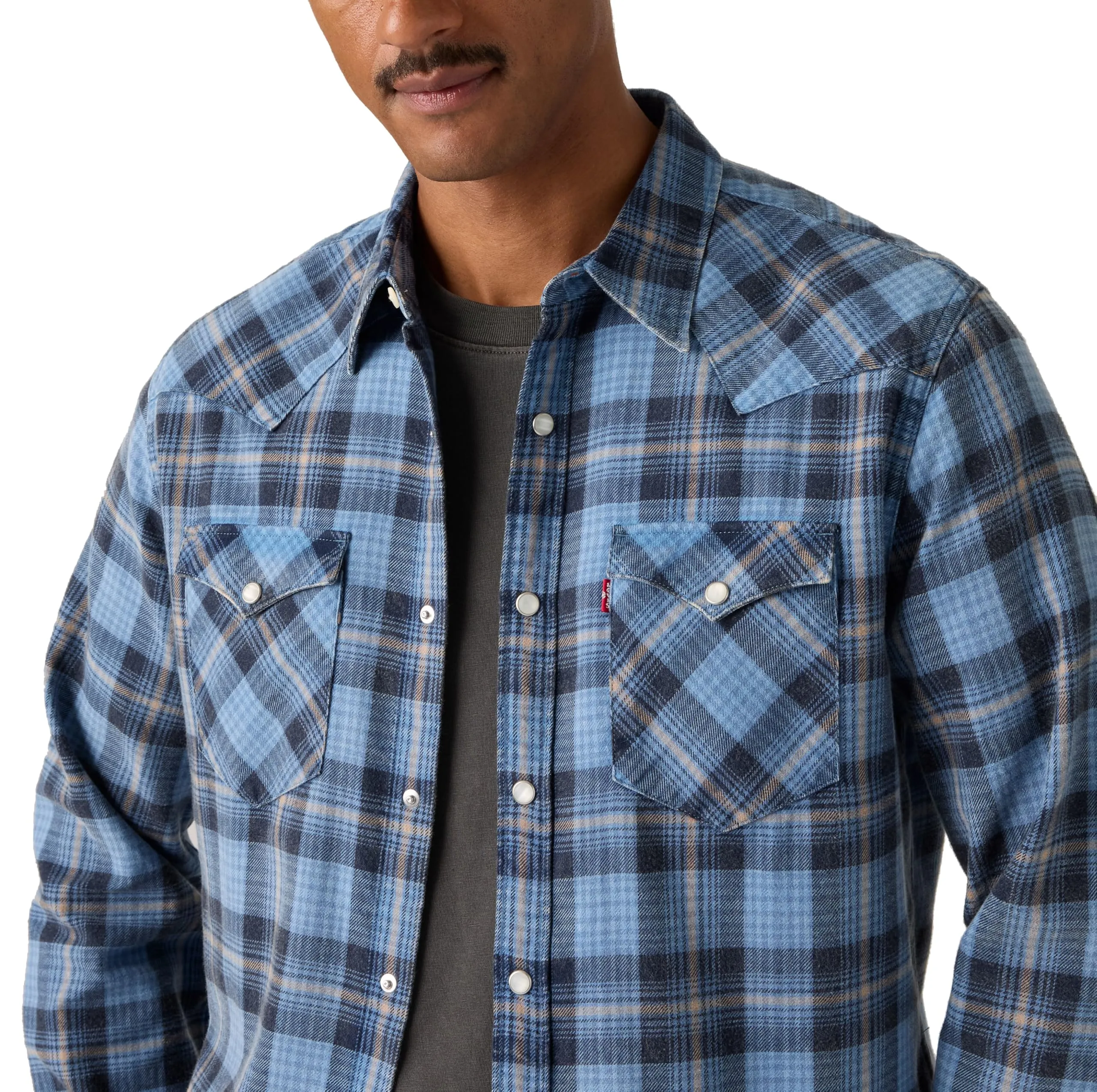 Levi's Barstow Western Standard Niklas Plaid Quiet H Shirt, Medium - immagine 2