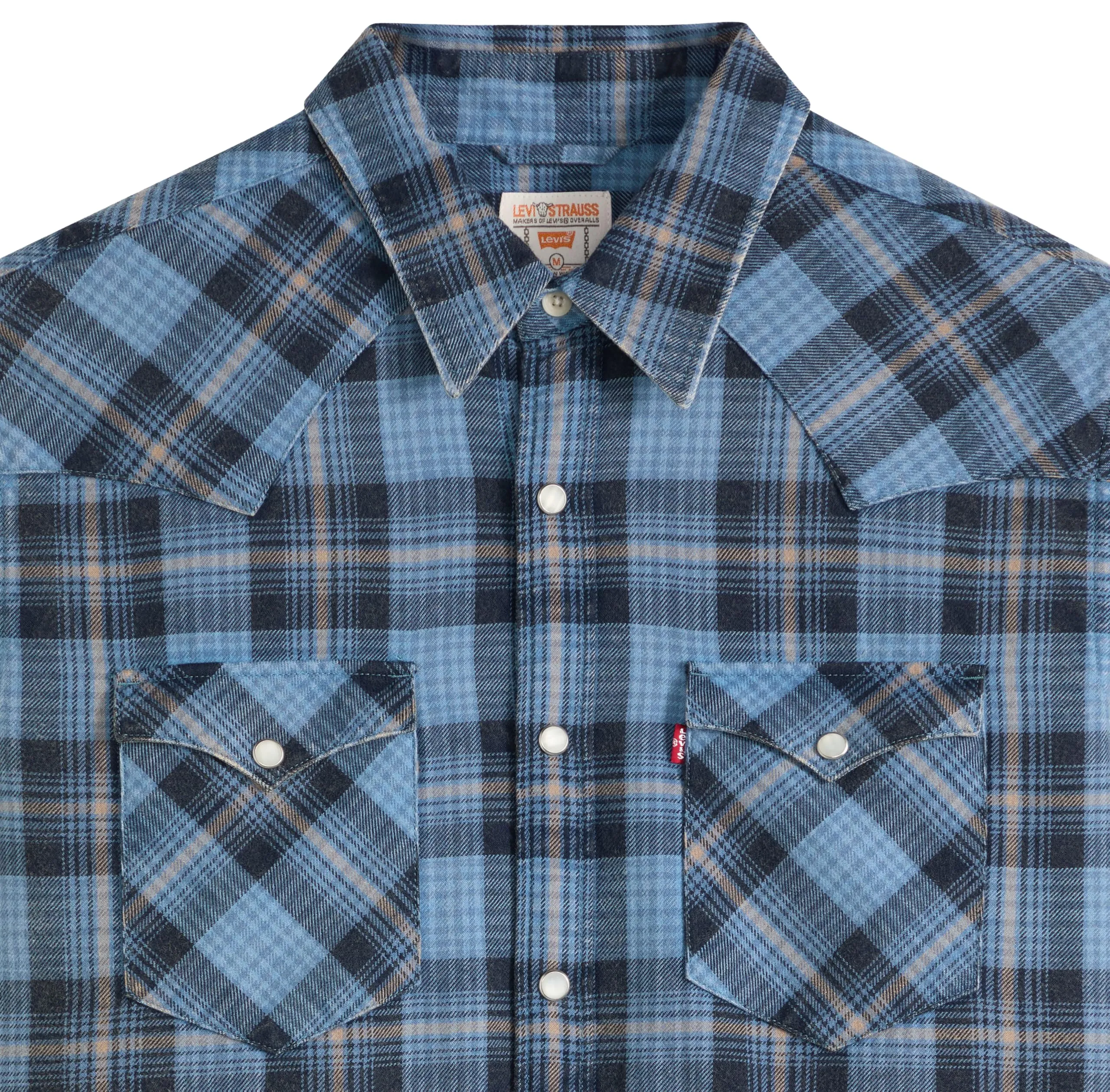 Levi's Barstow Western Standard Niklas Plaid Quiet H Shirt, Medium - immagine 6