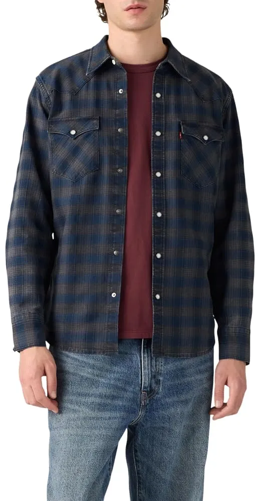 Levi's Barstow Western Standard Pier 23 Plaid I - S - Indaco/Black Western - immagine 3