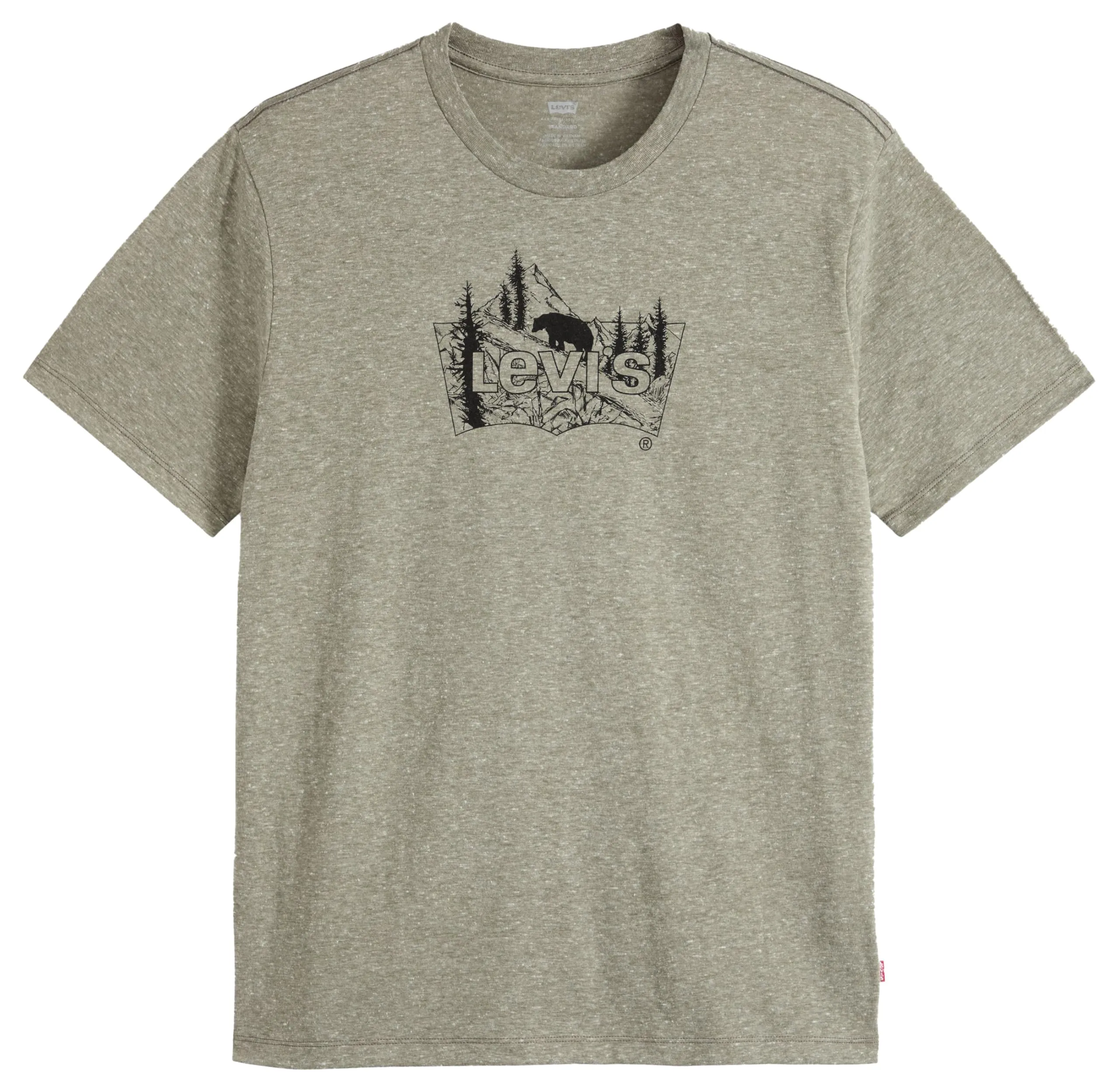 Levi's Men's Crew Neck T-Shirt, Mountain BW 2 Olive Night, L - immagine 5