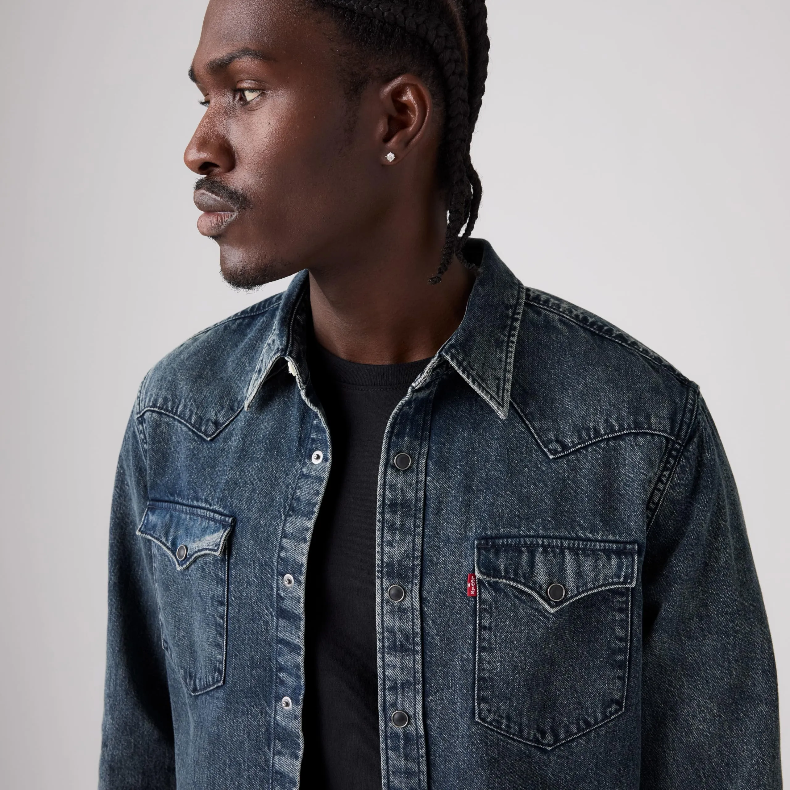 Levi's Barstow Western Shirt Midnight Blue, XXL - immagine 2