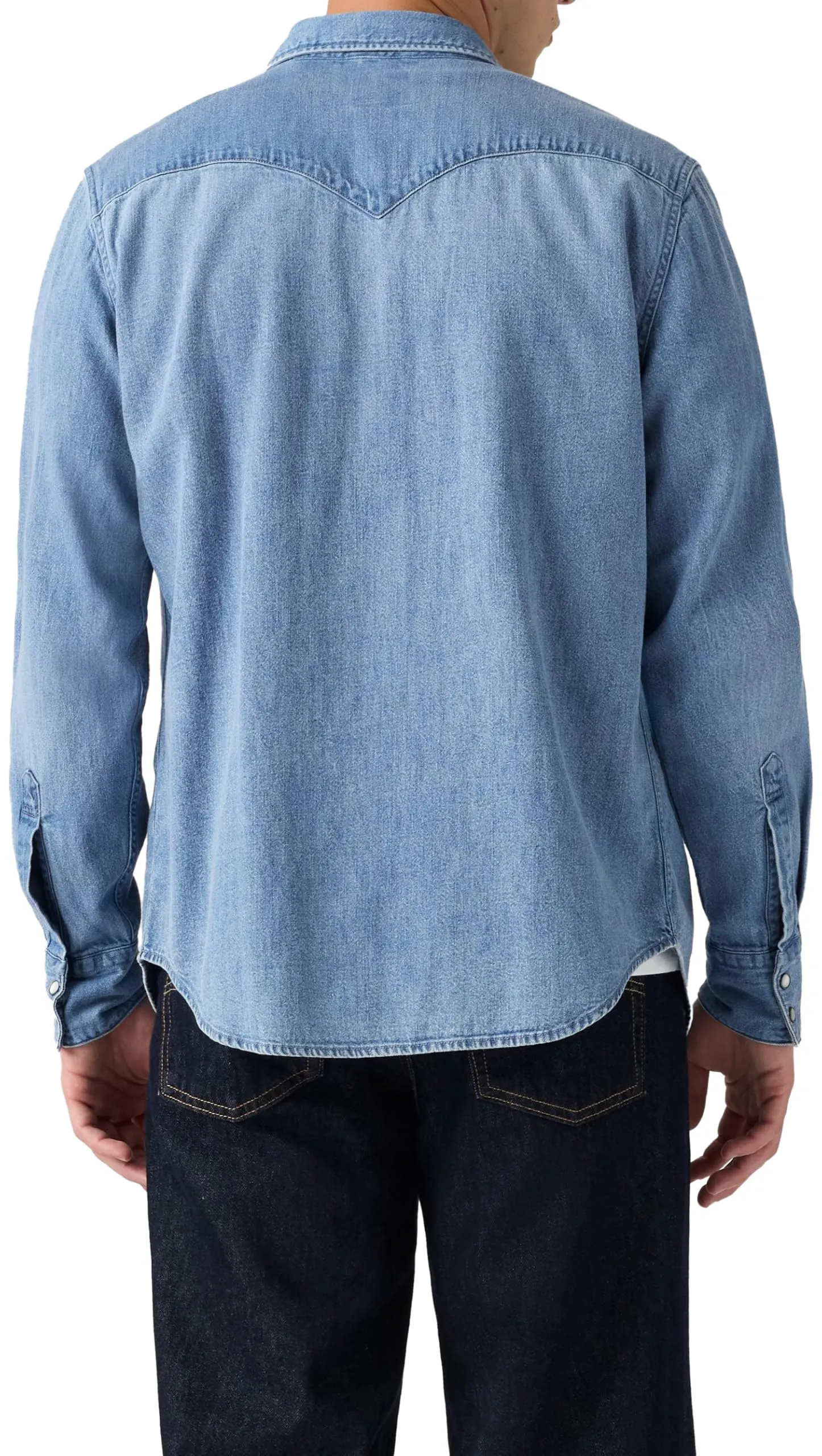 Levi's Barstow Western Shirt Blue Sky Mountain Light L - immagine 4