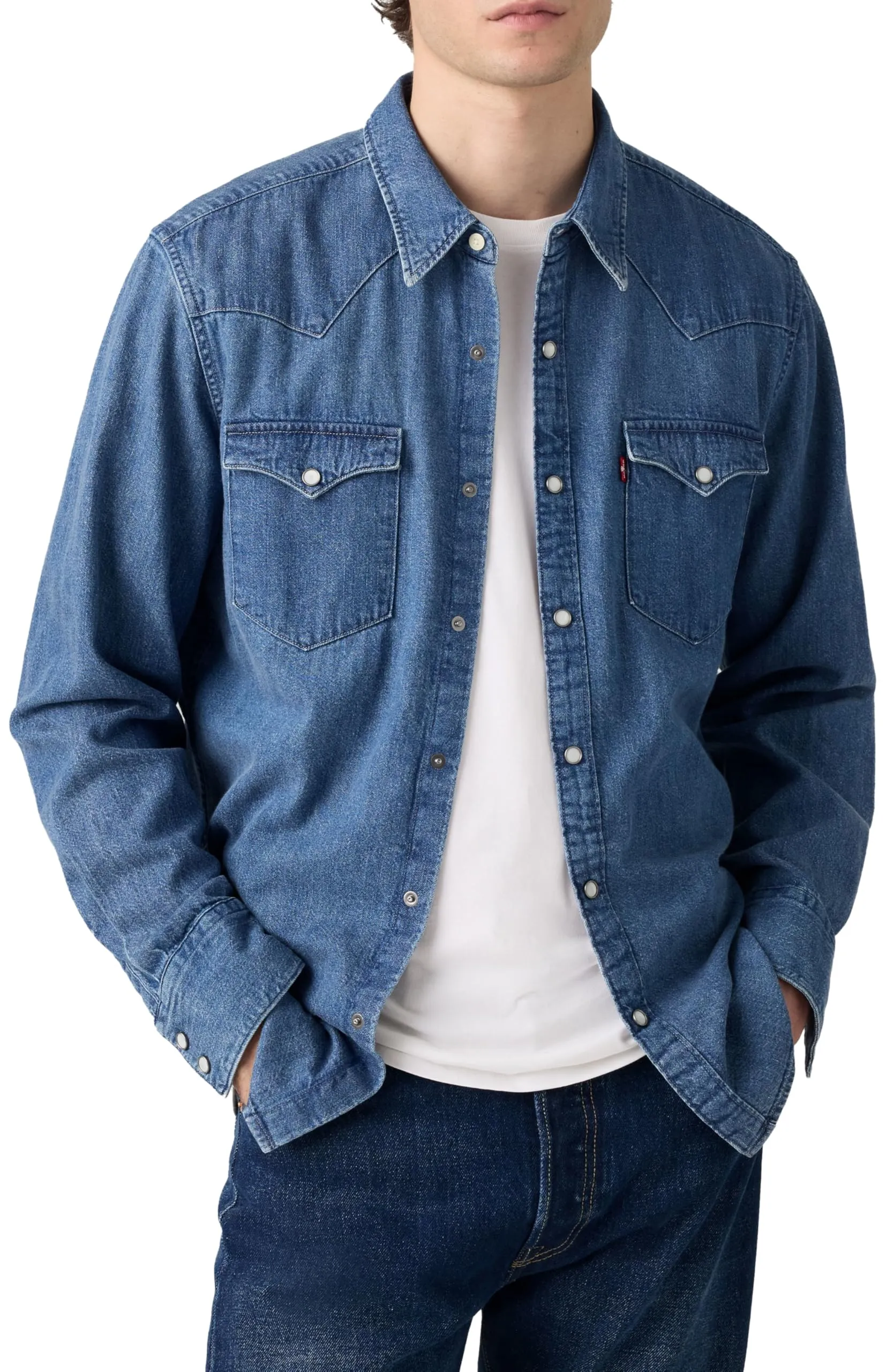 Levi's Barstow Western Standard Men's Shirt, Notte Nero, L - immagine 1