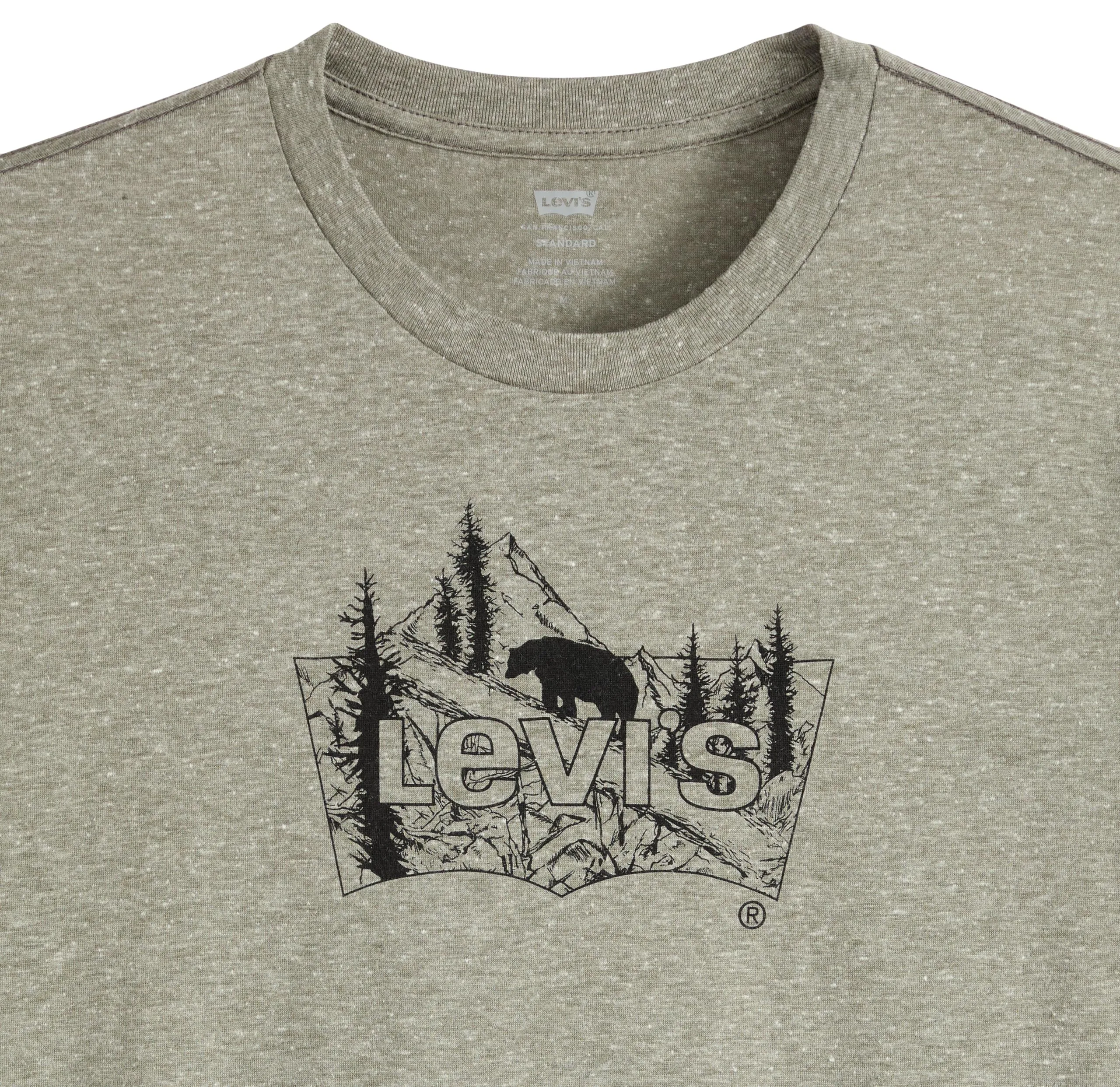 Levi's Men's Crew Neck T-Shirt, Mountain BW 2 Olive Night, XL - immagine 6