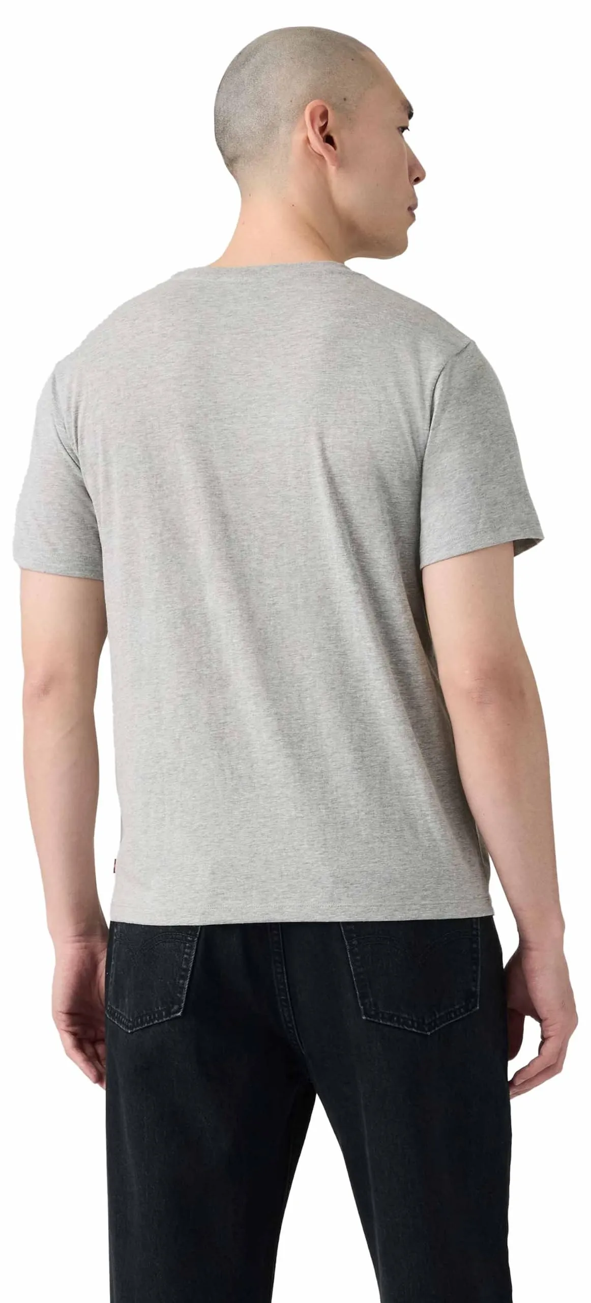 Levi's Uomo Maglietta Scollo Rotondo, Mid Tone Heather Grey, S - immagine 4