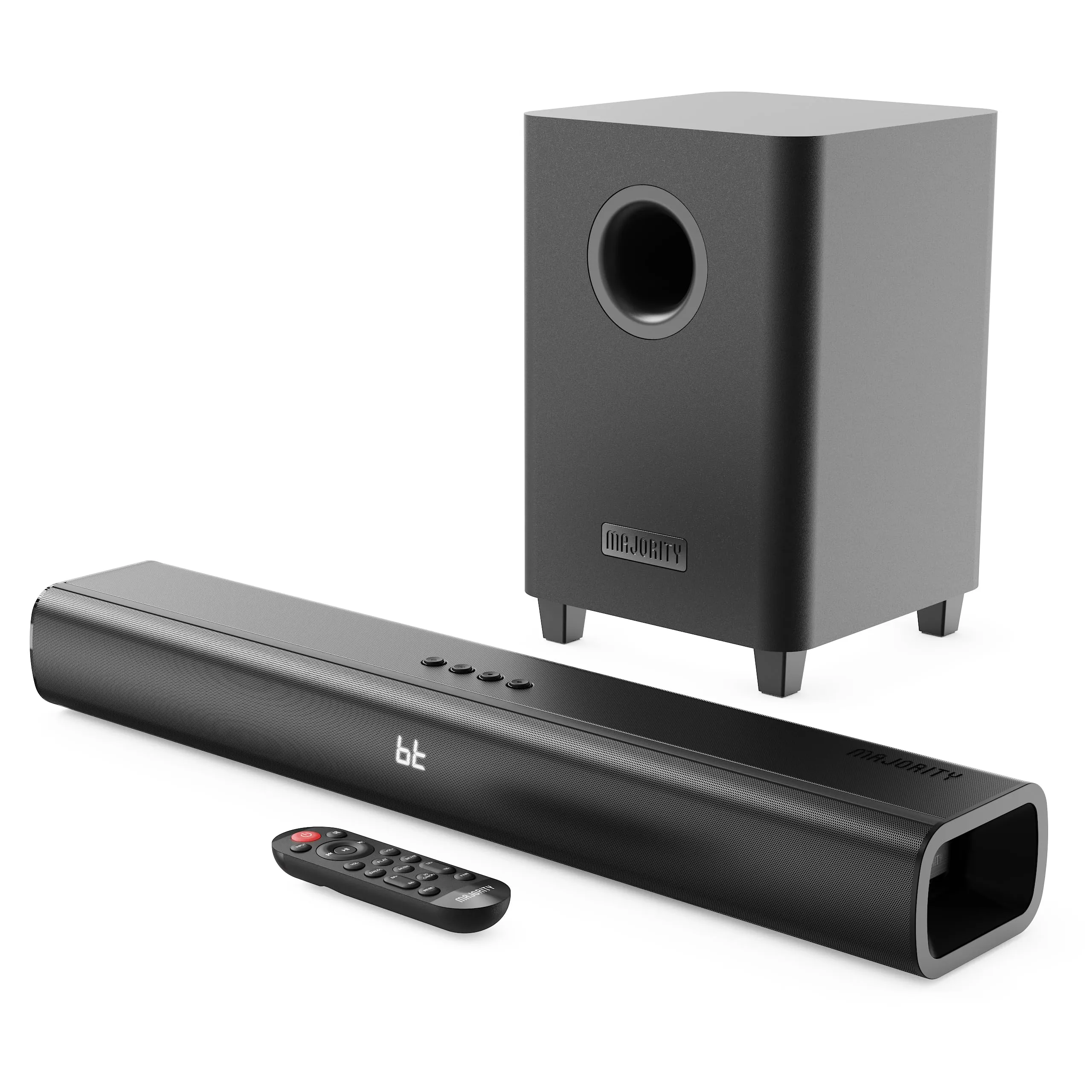 Majority Naga 60 Plus Soundbar with Subwoofer, Bluetooth 5.0 and HDMI ARC - immagine 1