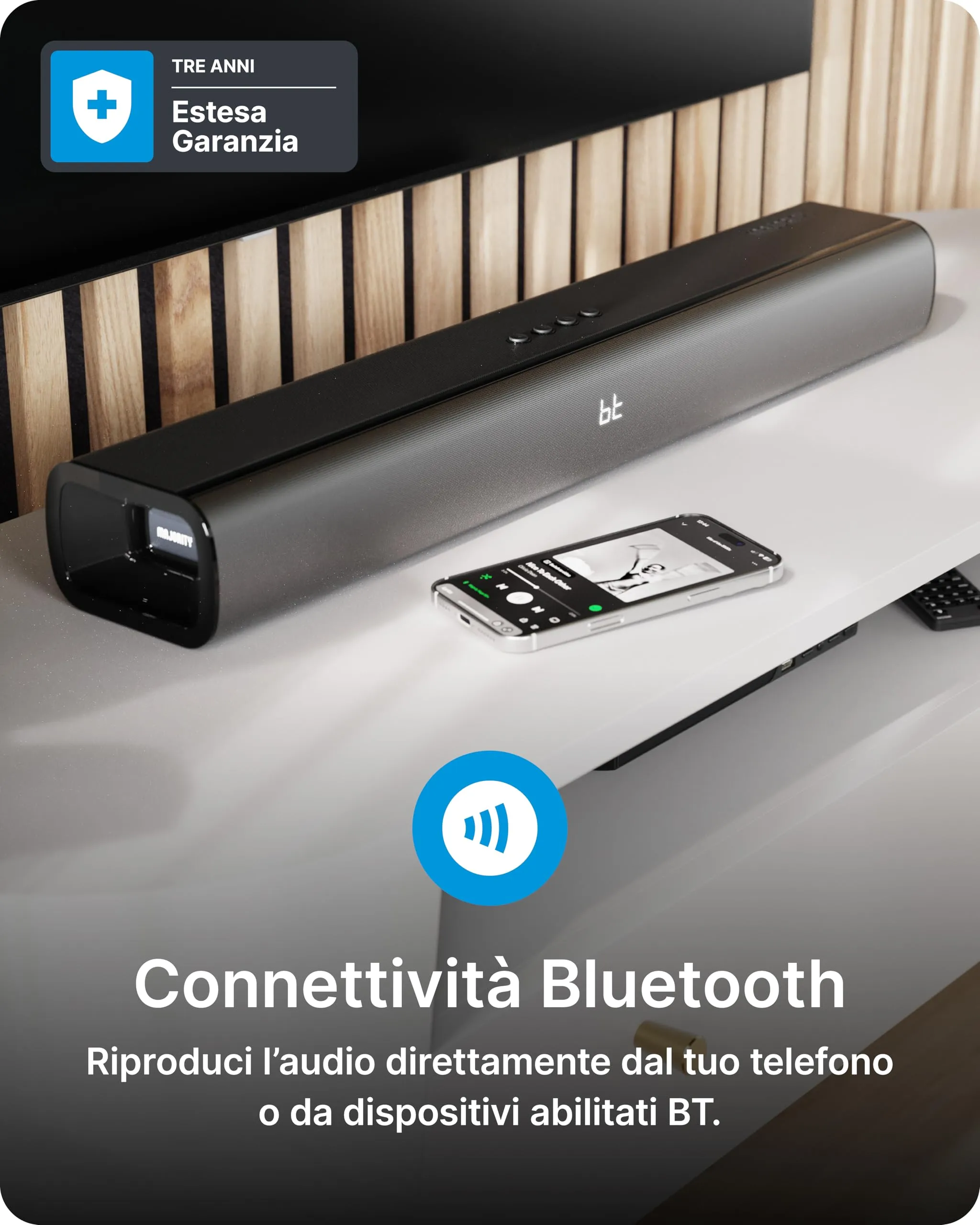 Majority Naga 60 Plus Soundbar with Subwoofer, Bluetooth 5.0 and HDMI ARC - immagine 4
