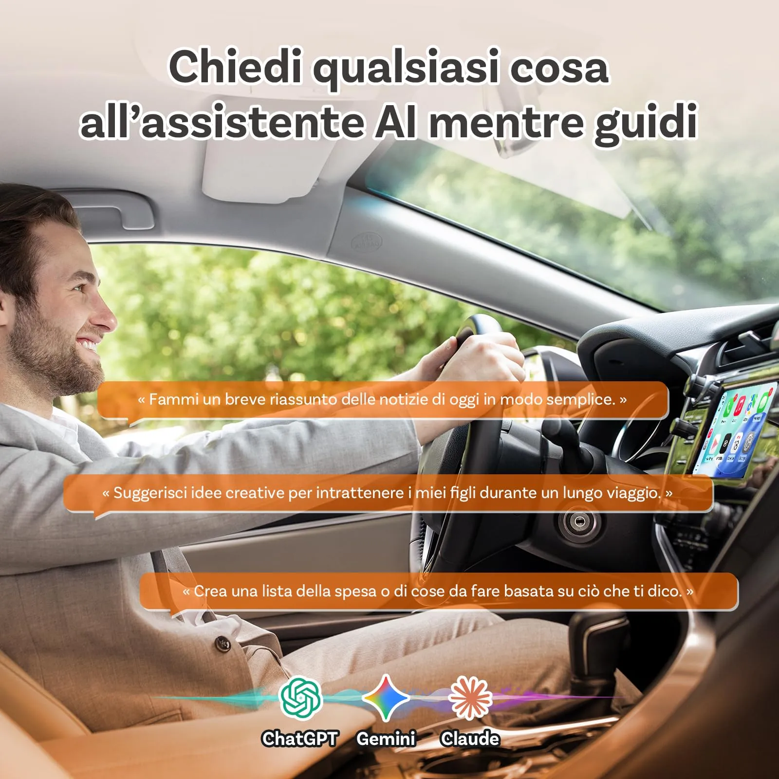 OTTOCAST 2 in 1 Wireless CarPlay & Android Auto Adapter Mini Slim - immagine 5