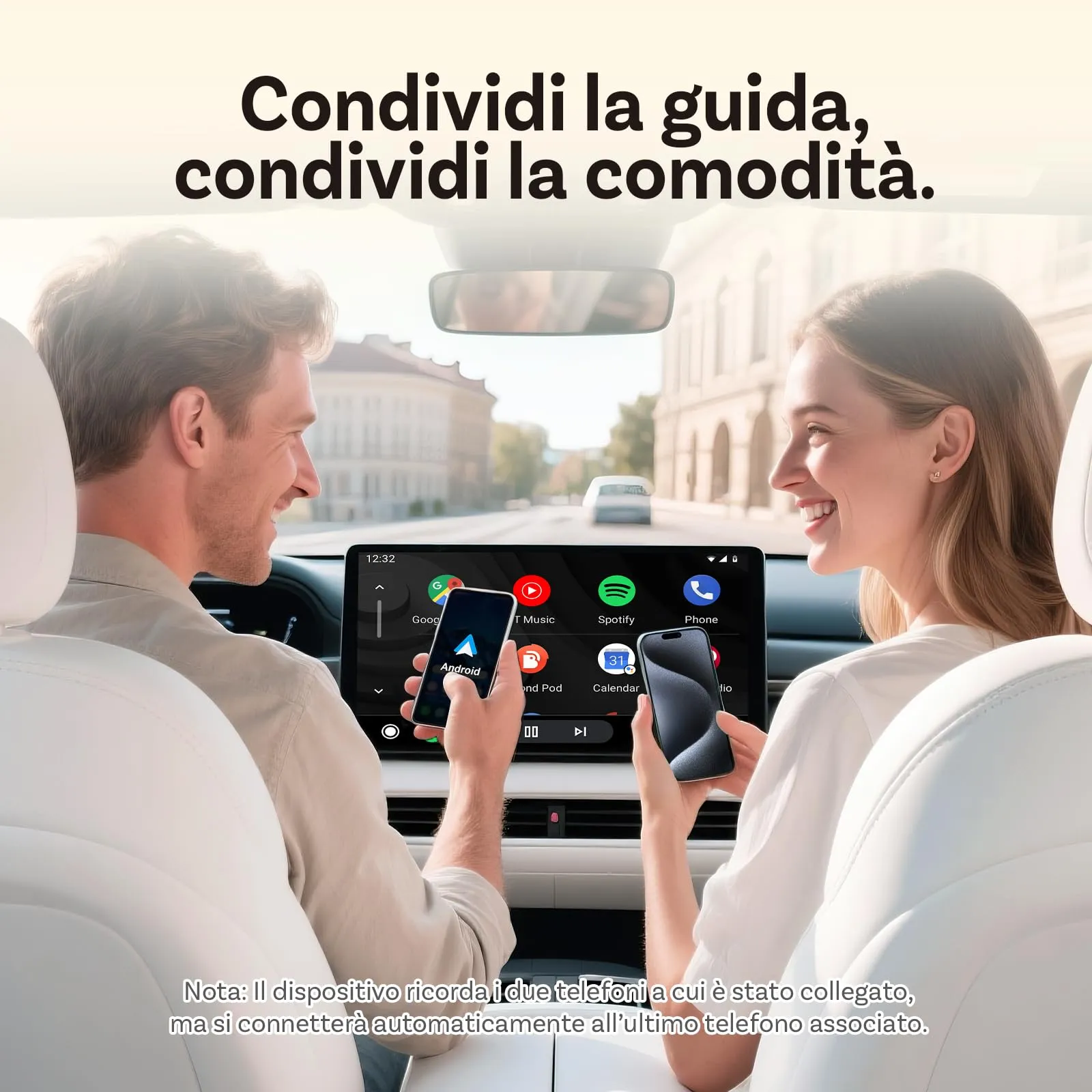 OTTOCAST 2 in 1 Wireless CarPlay & Android Auto Adapter Mini Slim - immagine 6