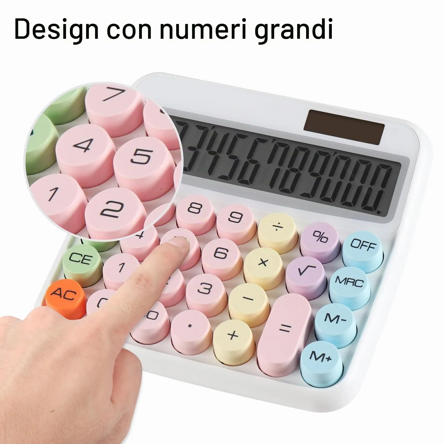 HIHUHEN Calcolatrice da Tavolo 12 Cifre HY-2278 - immagine 5