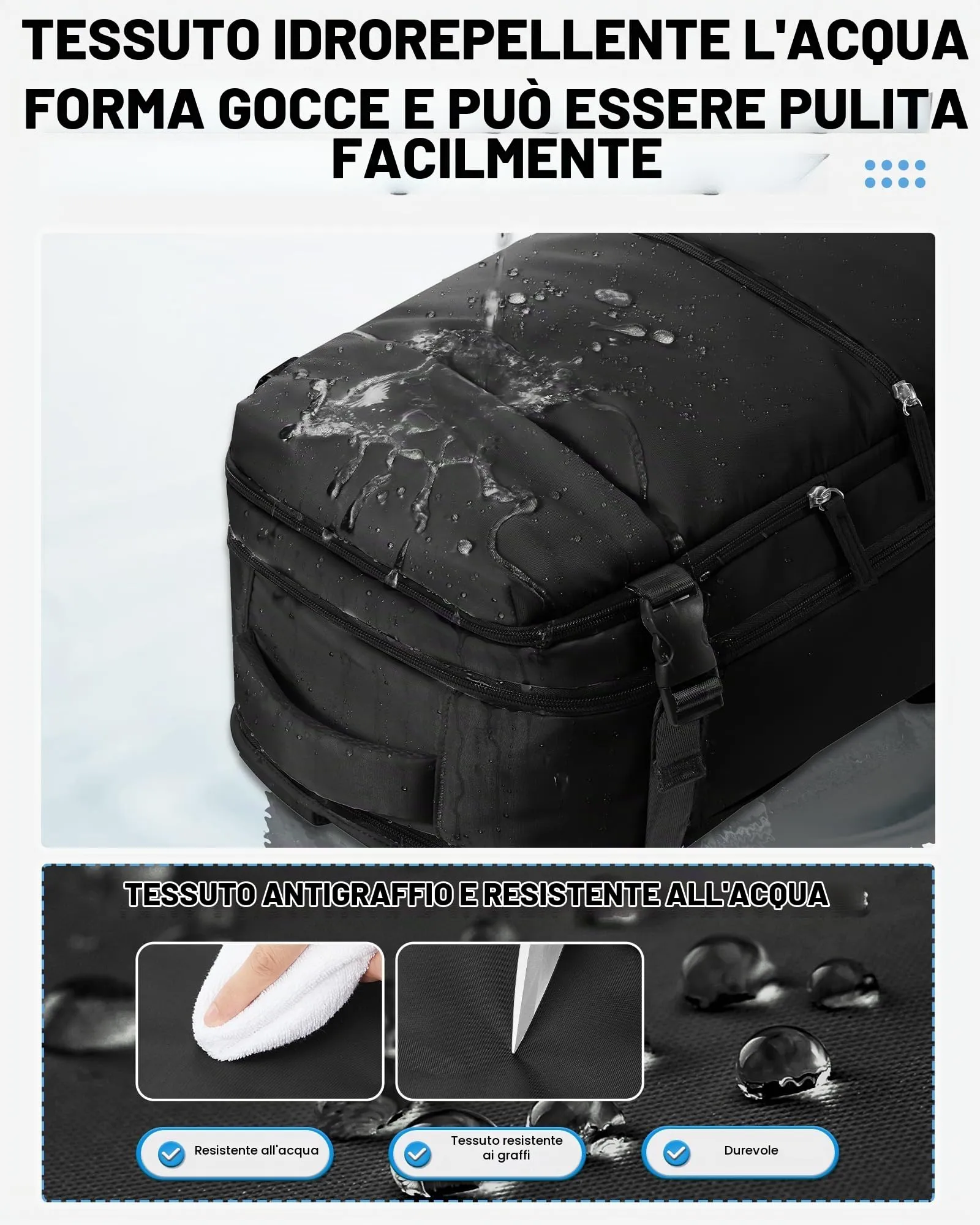 BJLFS Zaino Ryanair 40x30x20 Sottovuoto con Pompa per Viaggio Aereo - immagine 7