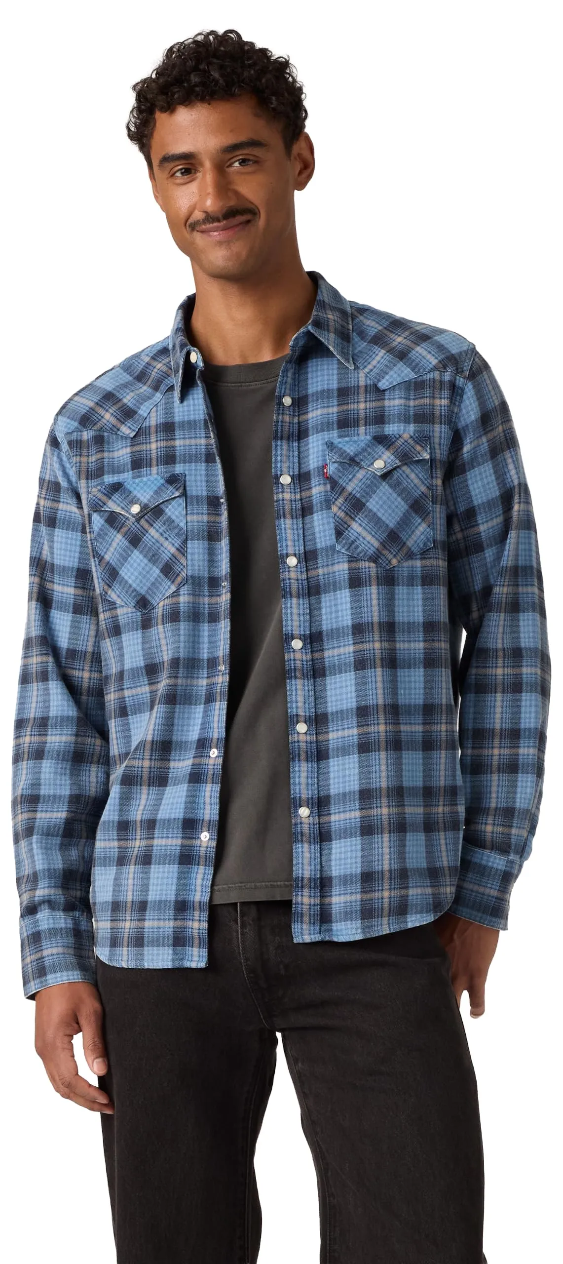 Levi's Barstow Western Standard Niklas Plaid Shirt, Large, Niklas Plaid Quiet H - immagine 3