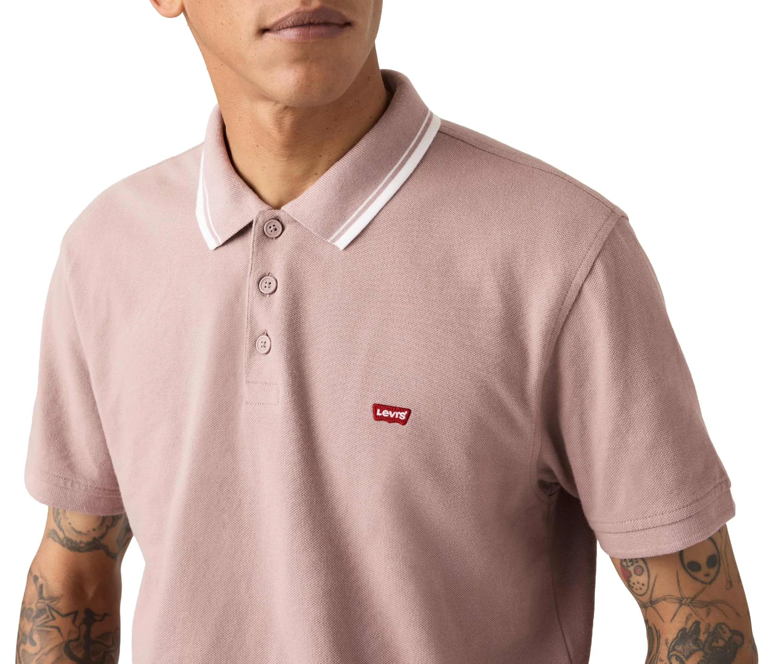 Levi's HM Polo Wood Tipping Stripe White - immagine 2