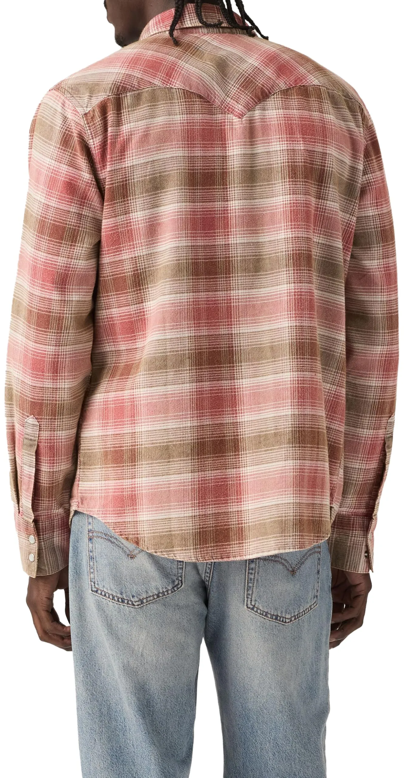 Levi's Barstow Western Standard Woodrow Plaid Earth Red Shirt, XL - immagine 4