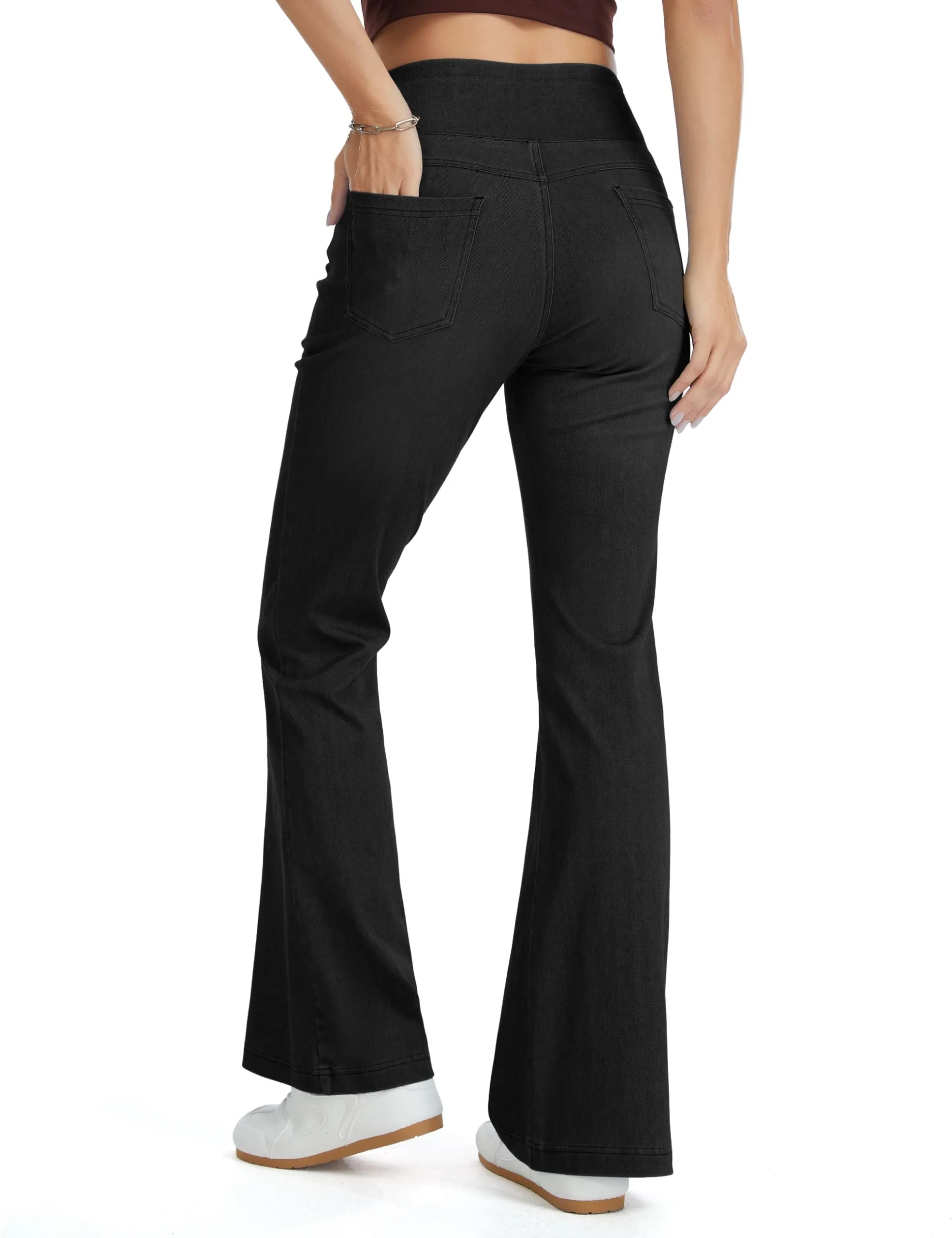 The Gym People Jeans Bootcut Donna Vita Alta Stretch Jeggings Zampa - immagine 2