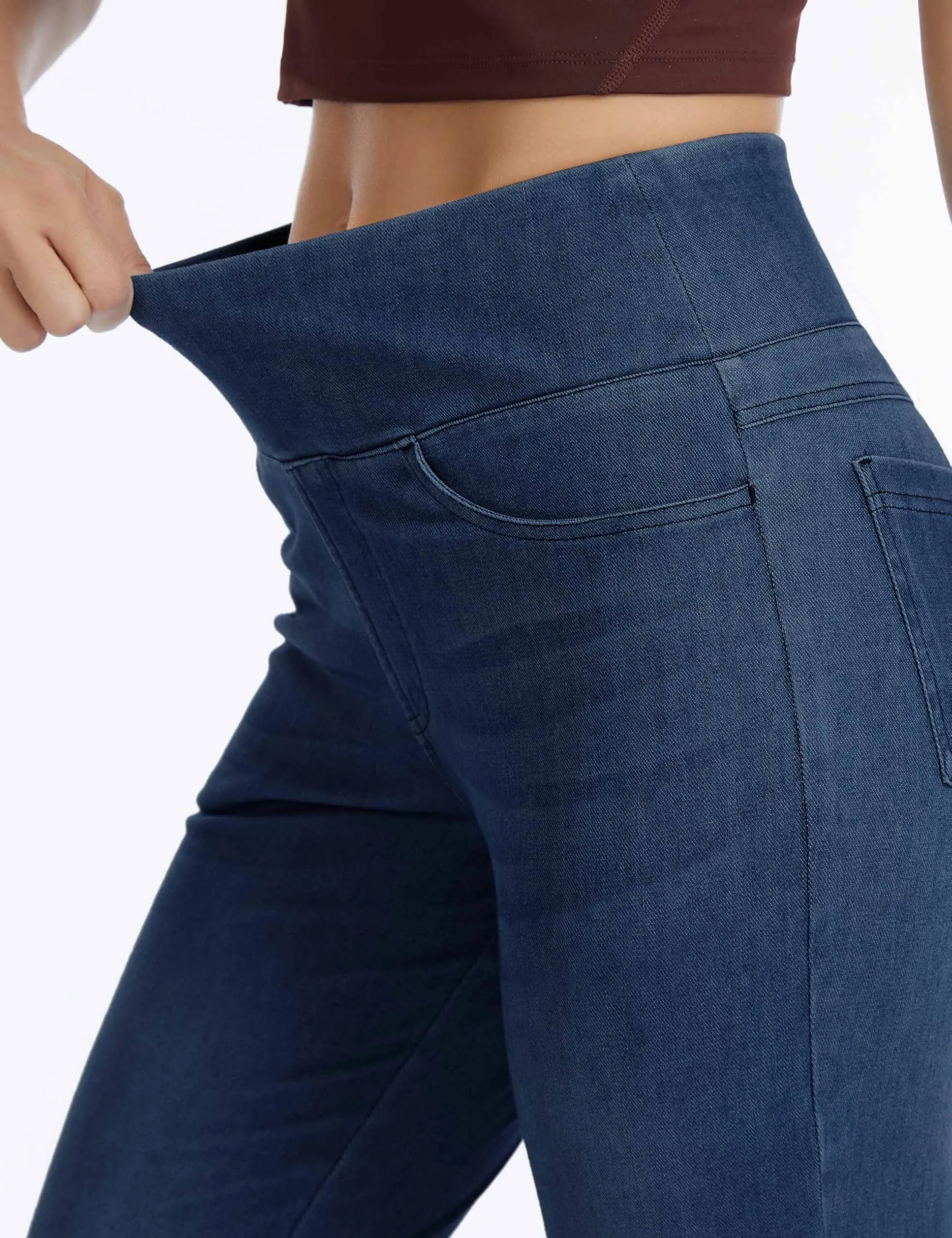 The Gym People Jeans Bootcut Donna Vita Alta Stretch Jeggings Zampa - immagine 4