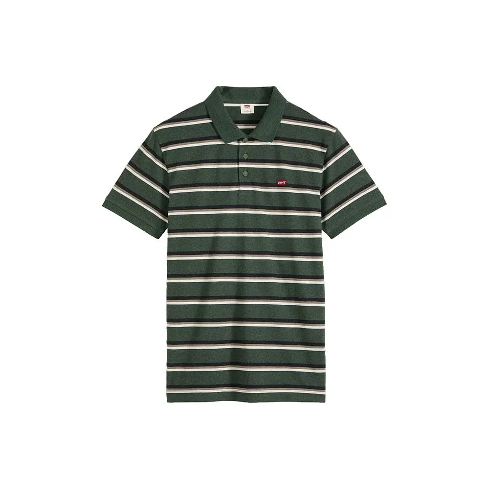 Levi's Polo Damian Stripe Duffel Green, Medium - immagine 3